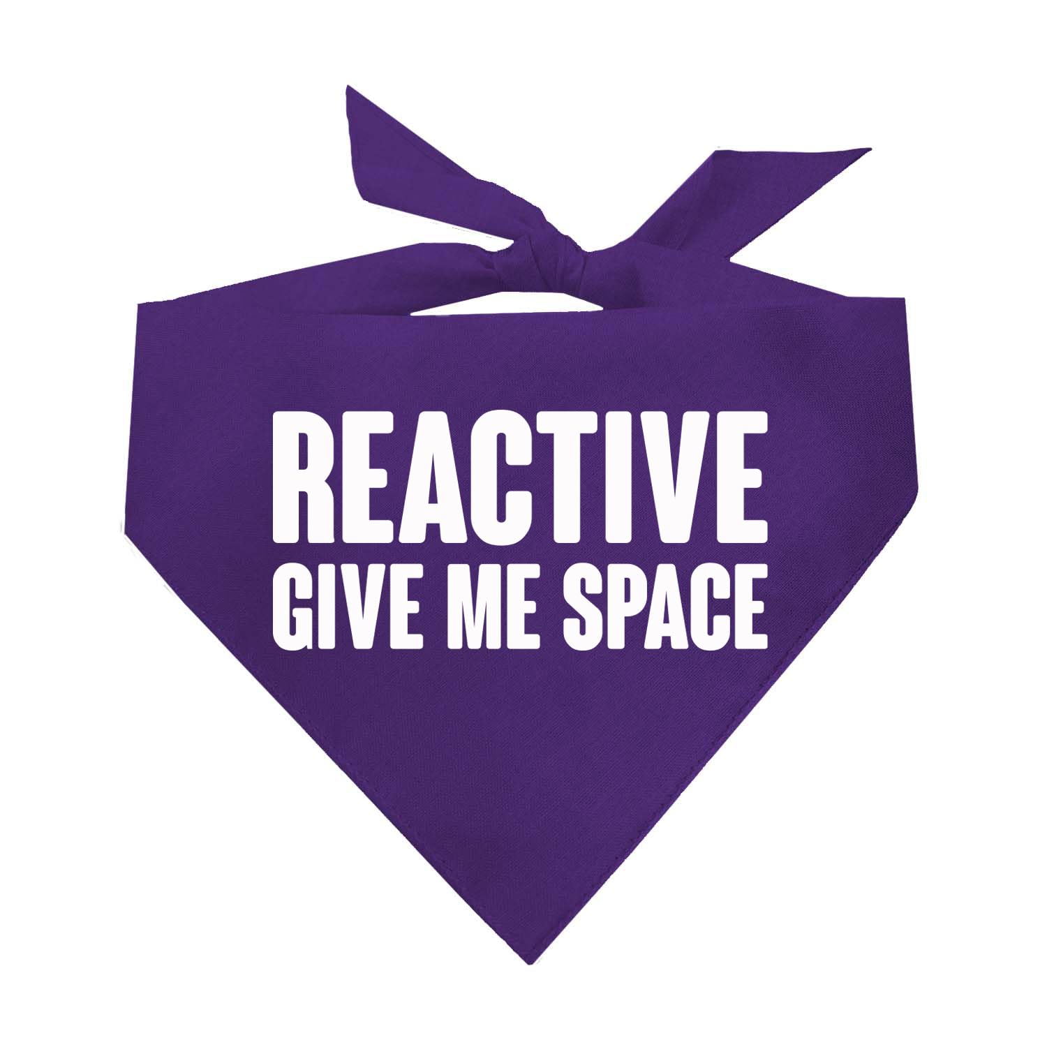 Reactive Give Me Space Dog Bandana (Purple, Os 272)
