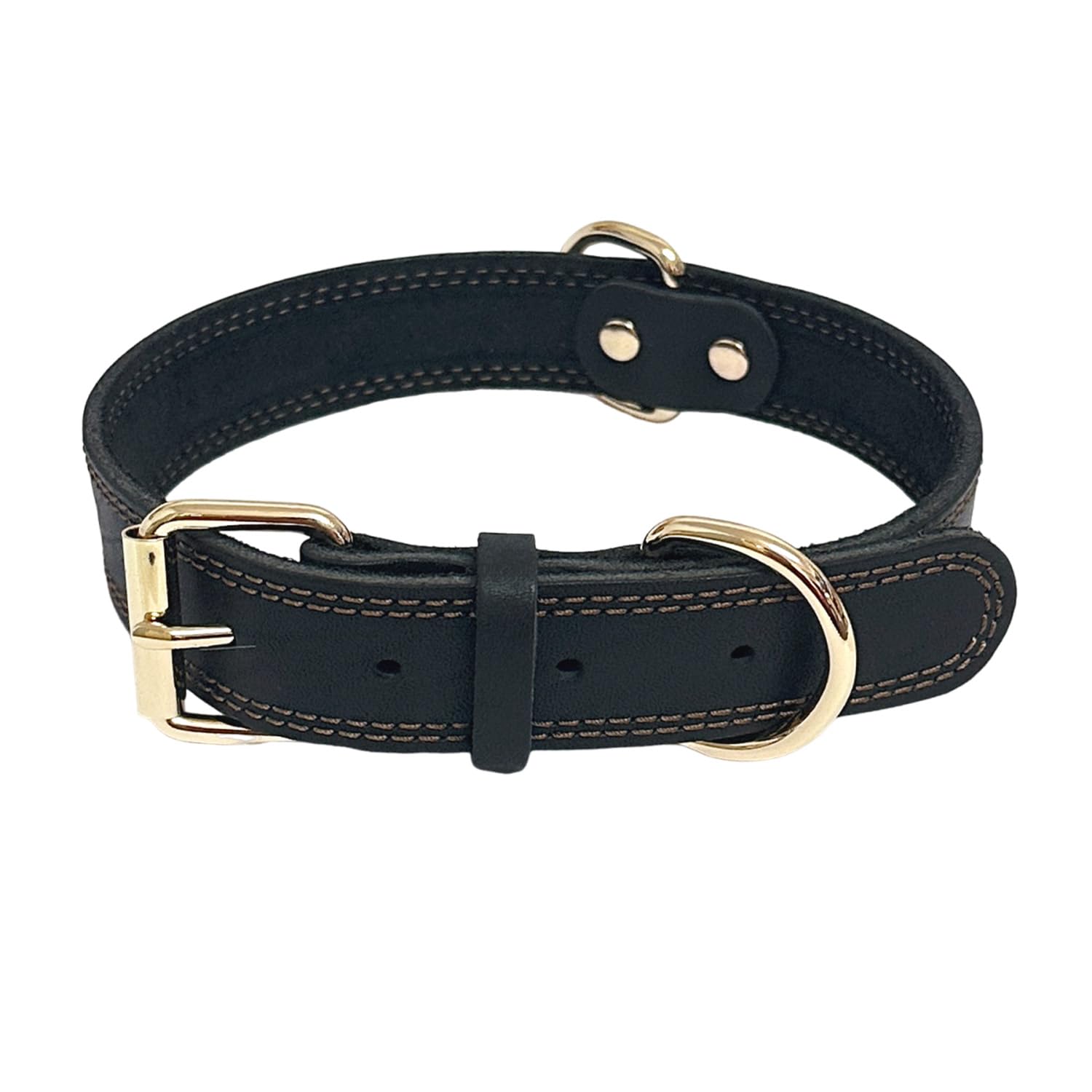 Lwbmg Leather Dog Collar,Heavy Duty Dog Collar,Soft And Strong Leather Adjustable Dog Collar For Large Dogs Black Extra Large