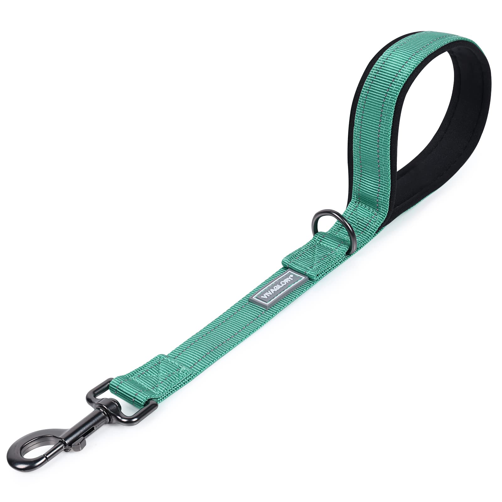 Vivaglory Short Dog Leash For Medium & Large Dogs, 18Inch, Green