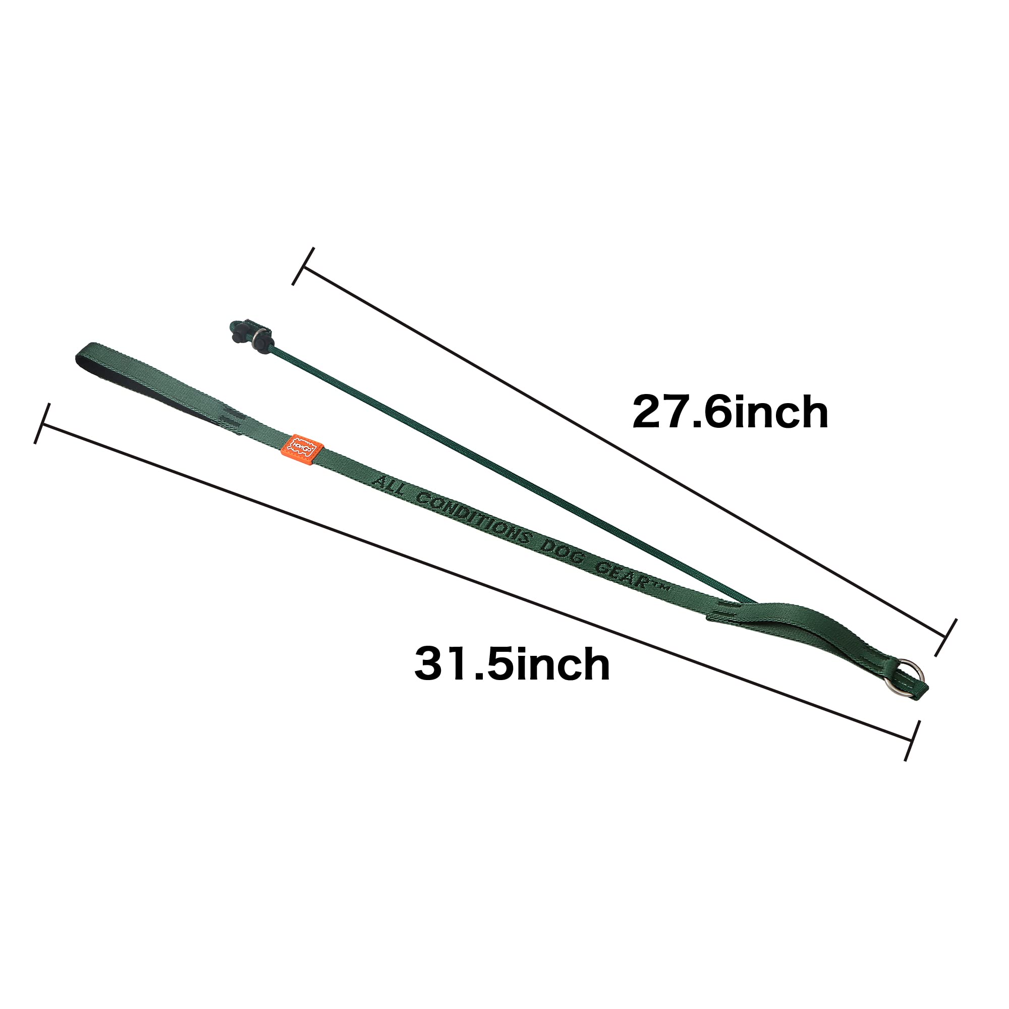 Howgo Dog Slip Lead Dog Leash,Training Leash,Cinch Leash, No-Pull Slip Leash And Collar,Heavy Duty&Durable,Padded Handle,For All Breeds(Green, 5Ft)
