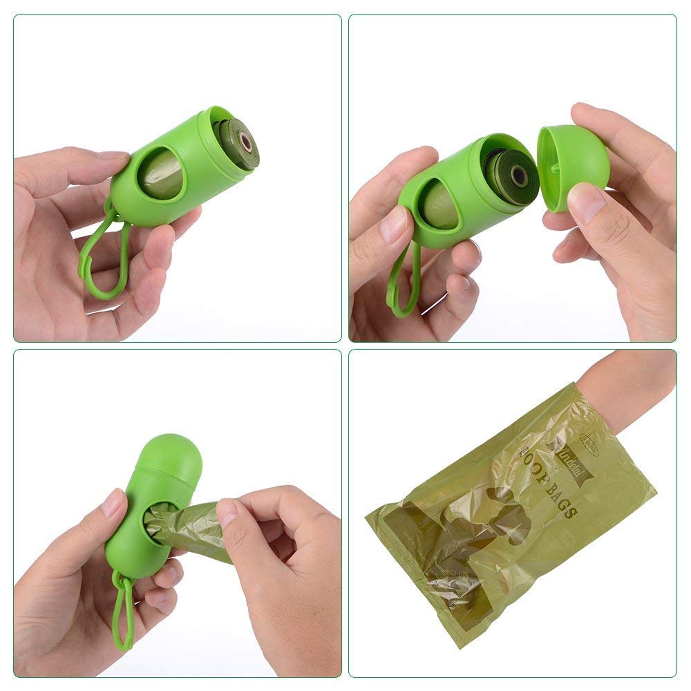 Dog Poop Bag Biodegradable Scented: Leak Proof Dog Waste Bags With 1 Dispenser, Eco-Friendly Poop Bags 26 Rolls Refills -390 Cou