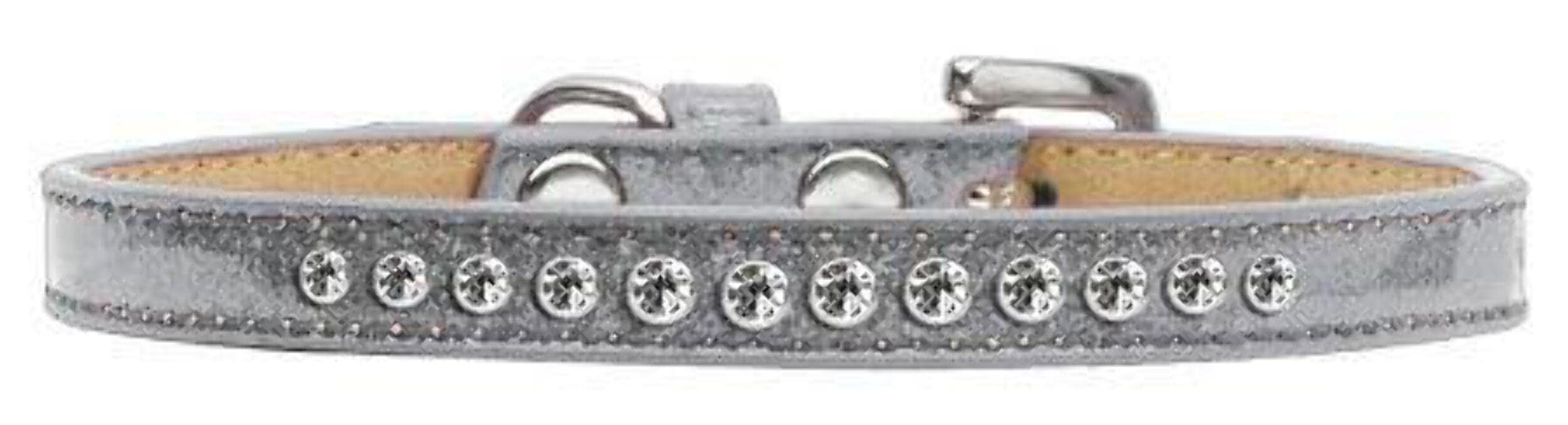 Dog, Puppy & Pet Ice Cream Collar, Clear Crystal Rimsets Silver 16