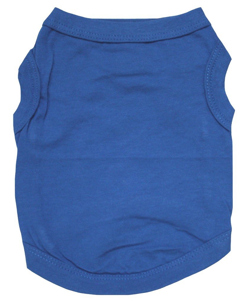 Petitebella Plain Single Color Puppy Dog Shirt (Royal Blue, Medium)