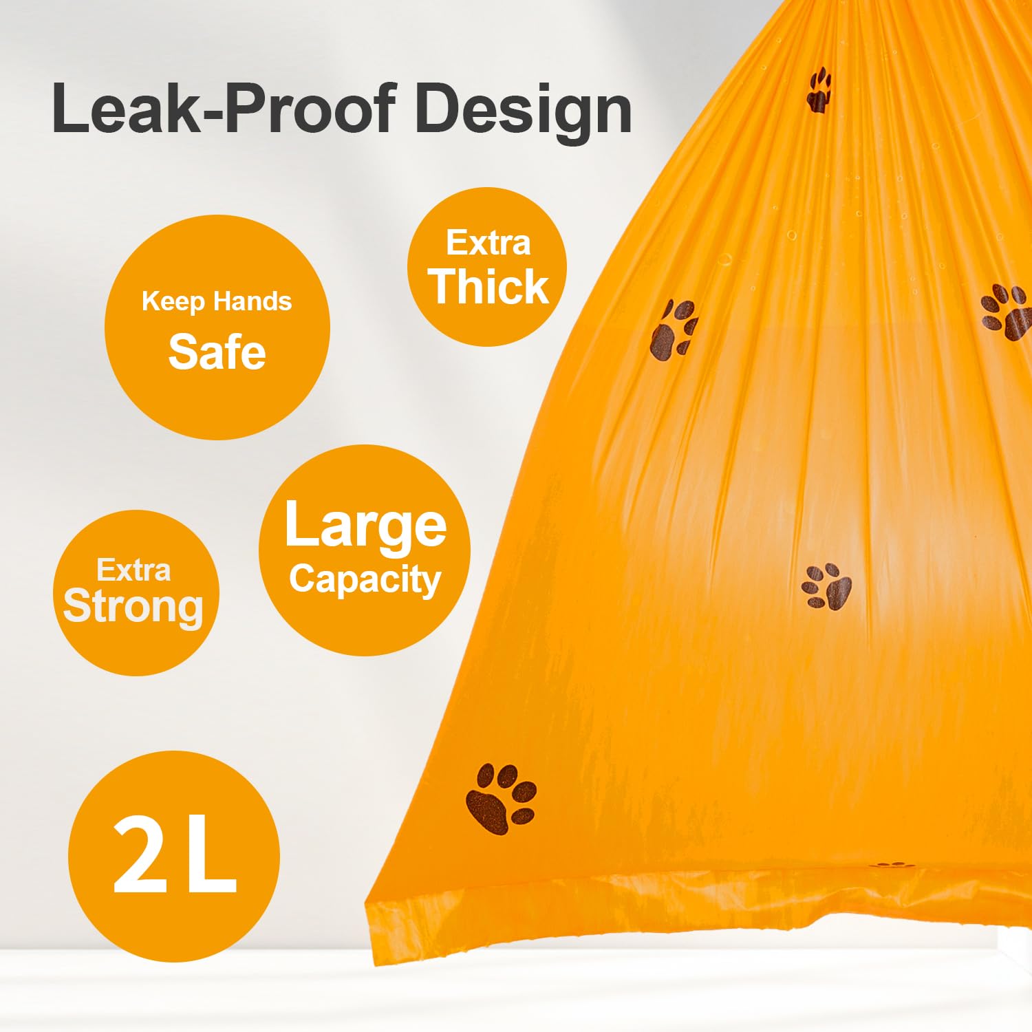 Lesibag Dog Poop Bags With Dispenser, Strong And Leak-Proof Waste Bags For Pets, Floral Scented, 270 Count (18 Packs Of 15), 13