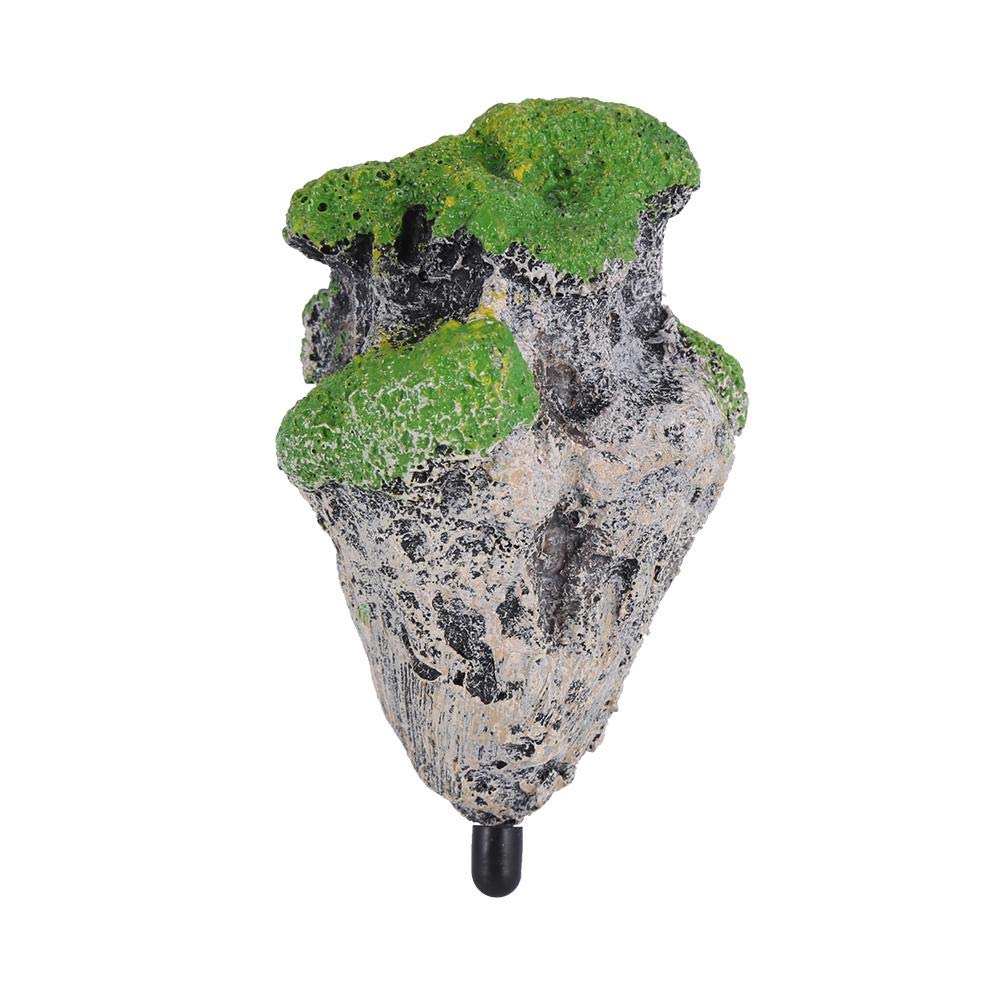 Aquarium Fish Tank Floating Moss Rocks Resin Stone Decorations Artificial Suspended Rock Ornament Landscape(Small)