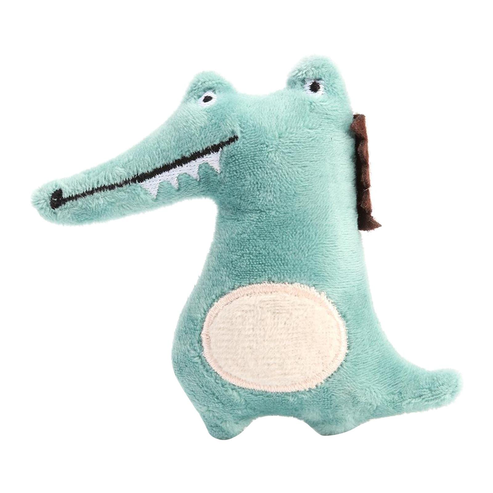 Ujeavette Cat Kitten Toothbrush Catnip Molar Stick Teeth Cleaner Toy Crocodile