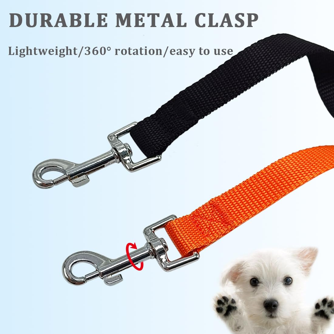 Wyuze 2 Pack Flat Nylon Dog Leash, 6/10/20 Ft Long Recall Training Lead, 3/4 Inch Wide Traditional Pet Leash For Small Medium Do