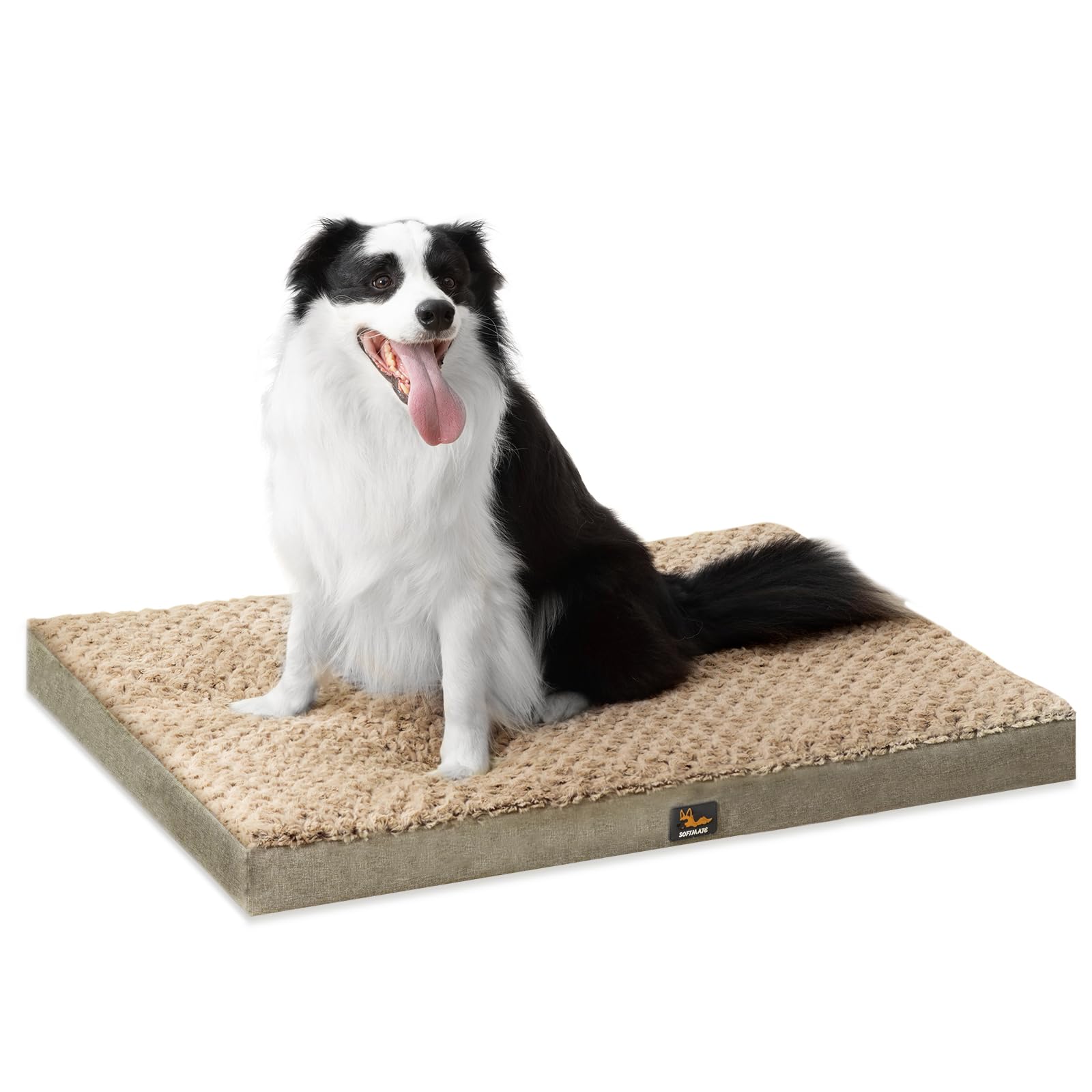 Softmate Medium Dog Bed For Dogs Up To 35 Lbs With Orthopedic Foam Waterproof Cover Removable And Washable Cover Fluffy Dog Crat