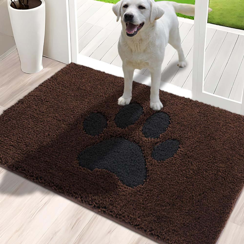 Oiilores Door Mat Indoor 34  x 59 , Washable Runner Rug Super Absorbent, Low-Profile Entryway Rug with Non-Slip Backing, Washabl