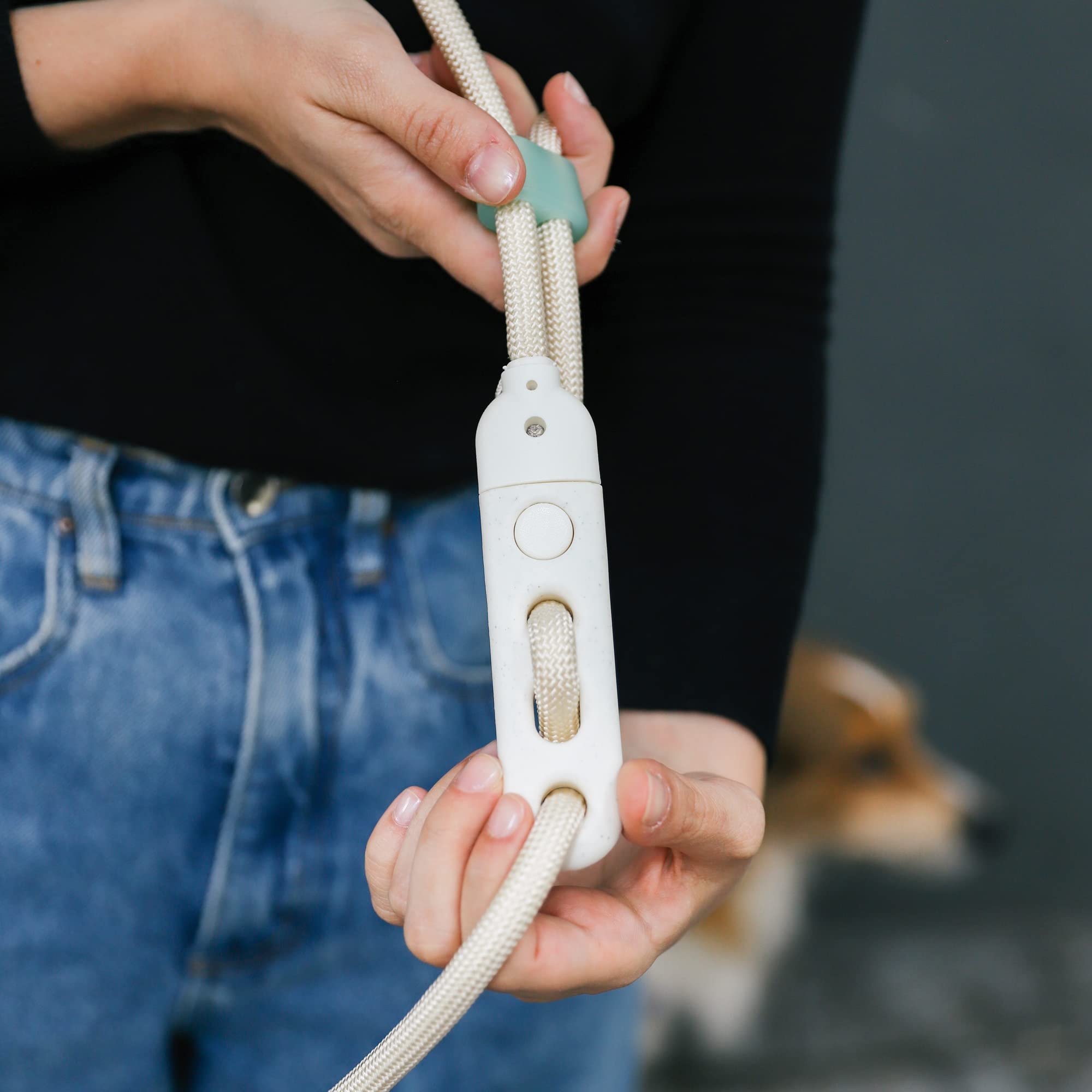 Titanium Grey 3-In-1 Hands-Free Dog Leash, Versatile Crossbody Rope Leash, Adjustable Long Leash