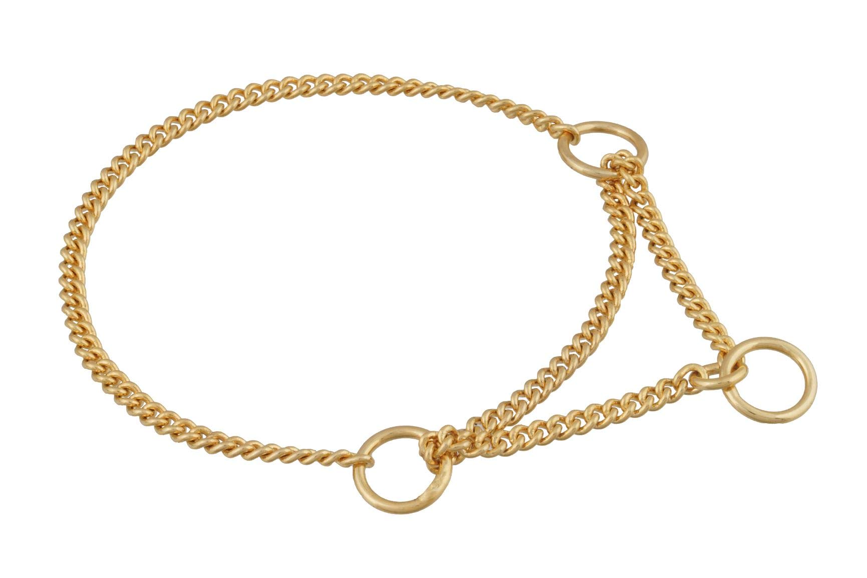 Alvalley Martingale Collar For Dogs - Brass Chain Dog Chain Collars, Durable Martingale Dog Collar For Small, Medium, And Large