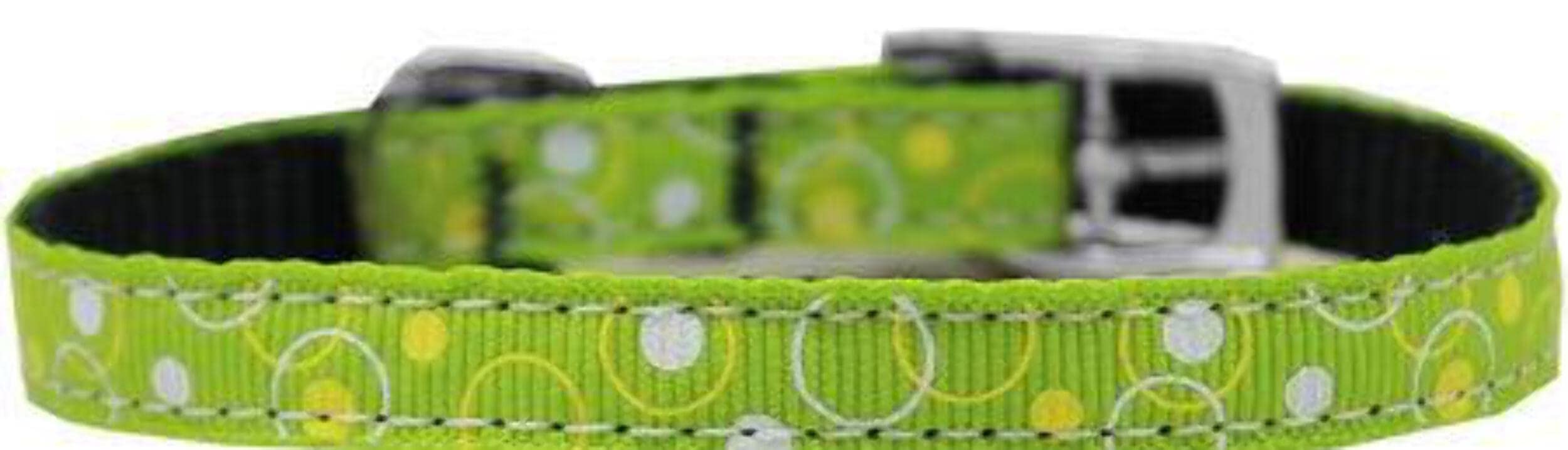 Mirage Pet Products Retro 3/8&quot; Nylon Dog Collar with Classic Buckle, Size 10, Lavender