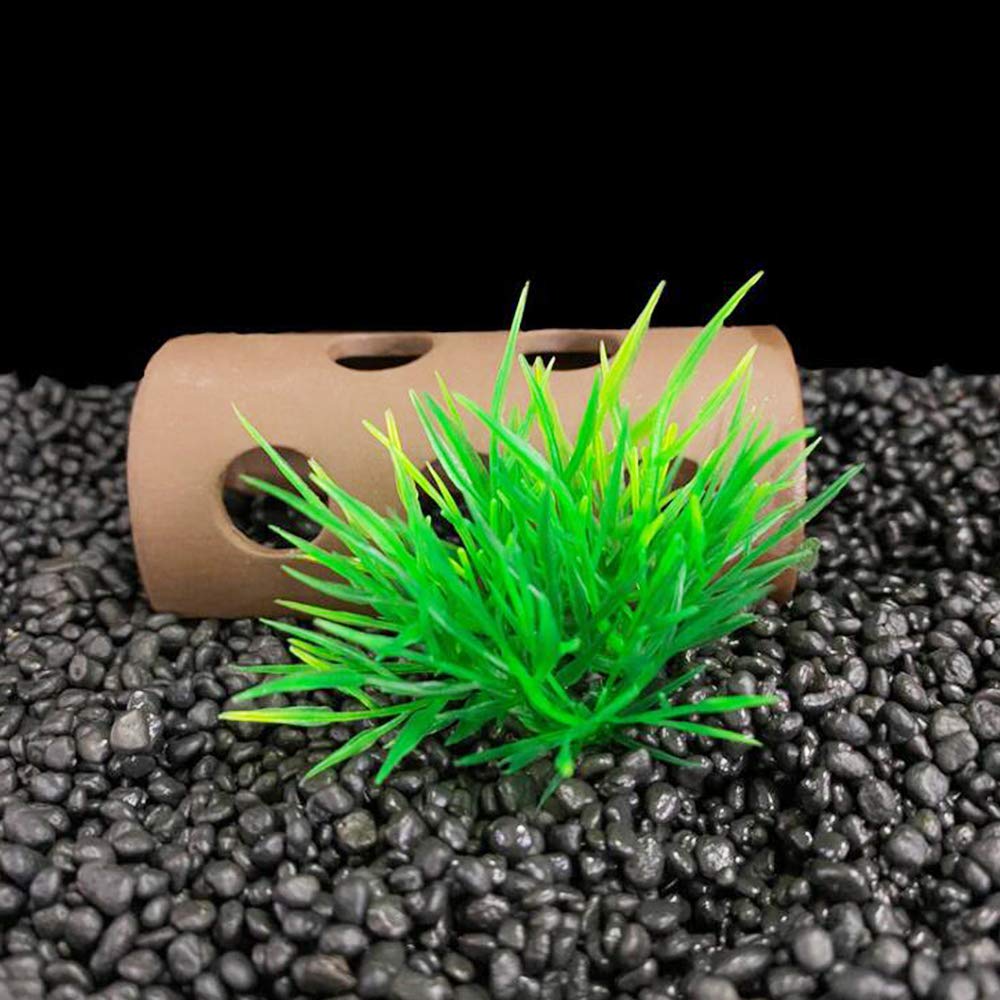 Smoothedo-Pets Aquarium Plants Fish Tank Decorations 20Pcs Small Size/1Inch Tall Plastic Artificial Plant Goldfish Waterscape Fish Hides Mini Grass Set (Green-C)