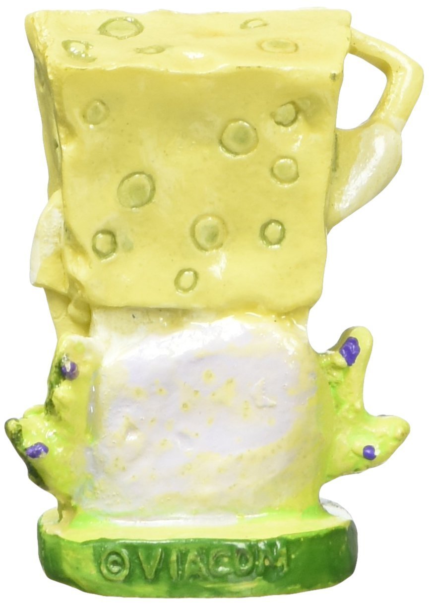 Penn-Plax Officially Licensed Spongebob Squarepants Aquarium Ornament – Spongebob (Mini/Small Size) – Great For Freshwater And Saltwater Tanks