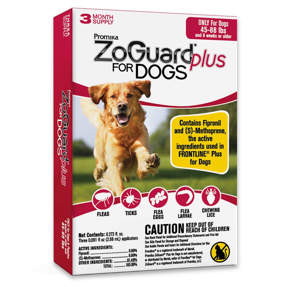 Zoguard Plus Flea and Tick Prevention for Dogs (Large - 45-88 lb)