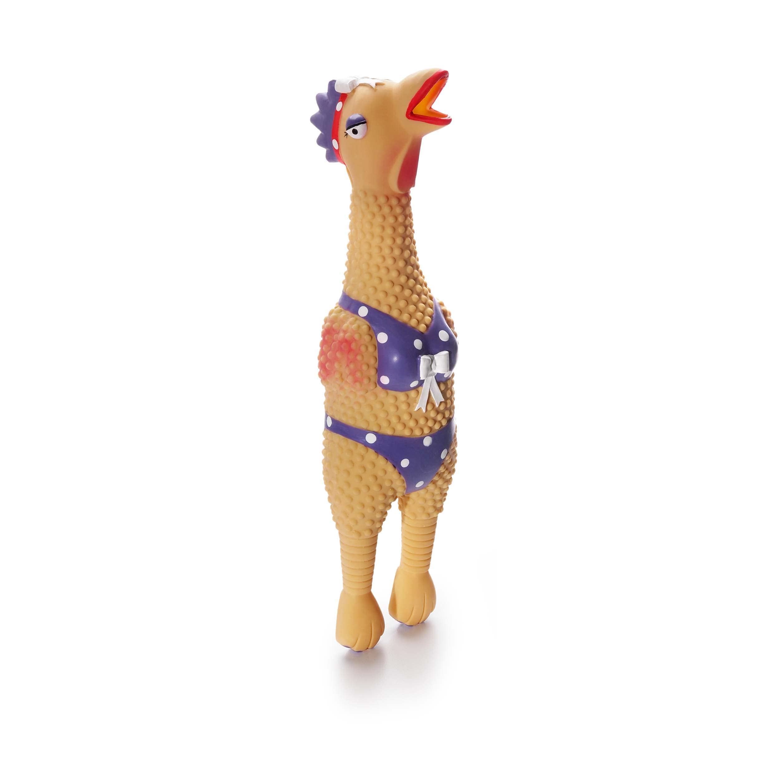 Outward Hound By Charming Pet Squawkers Henrietta Latex Rubber Chicken Interactive Dog Toy, Large