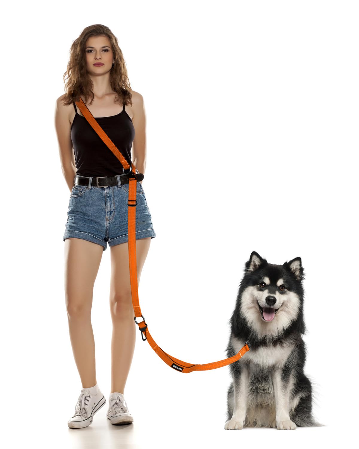 Wanfire Hands Free Dog Leash, Multifunctional Crossbody Dog Leash, 5.9-9.5Ft Long Waist Belt With Car Seatbelt And Double-Sided 