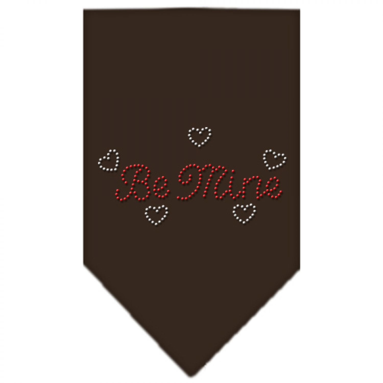 Pet and Dog Bandana Rhinestone, "Be Mine" Cocoa Large