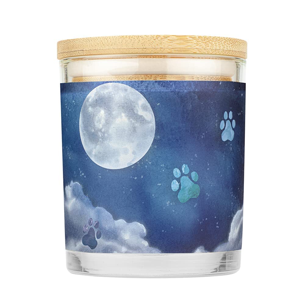 One Fur All Pet House Candle - Moonlight - 100% Plant-Based Wax Candle - Pet Odor Eliminator For Home - Non-Toxic & Eco-Friendly Air Freshening Scented Candles