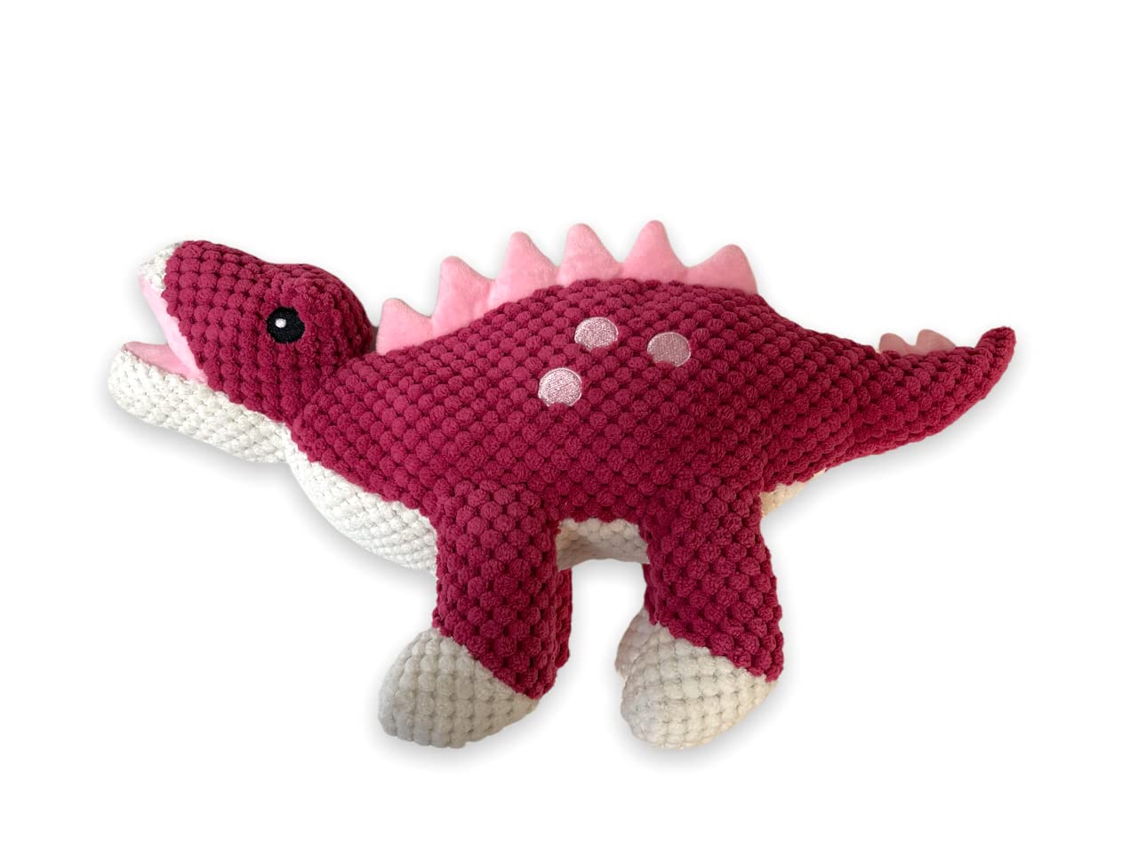 Fabdog Floppies Plush Dog Toy - Cute & Durable Squeaky Dog Toys - Best Squeak Toy For Puppies And All Breeds | Ideal Pet Gift| Small Stegosaurus