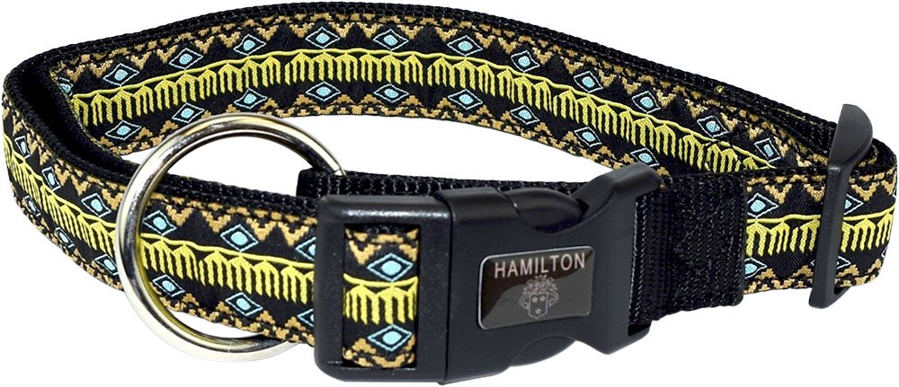 Hamilton Adjustable Dog Collar Ribbon Overlay, 1'' X 18-26'', Aztec