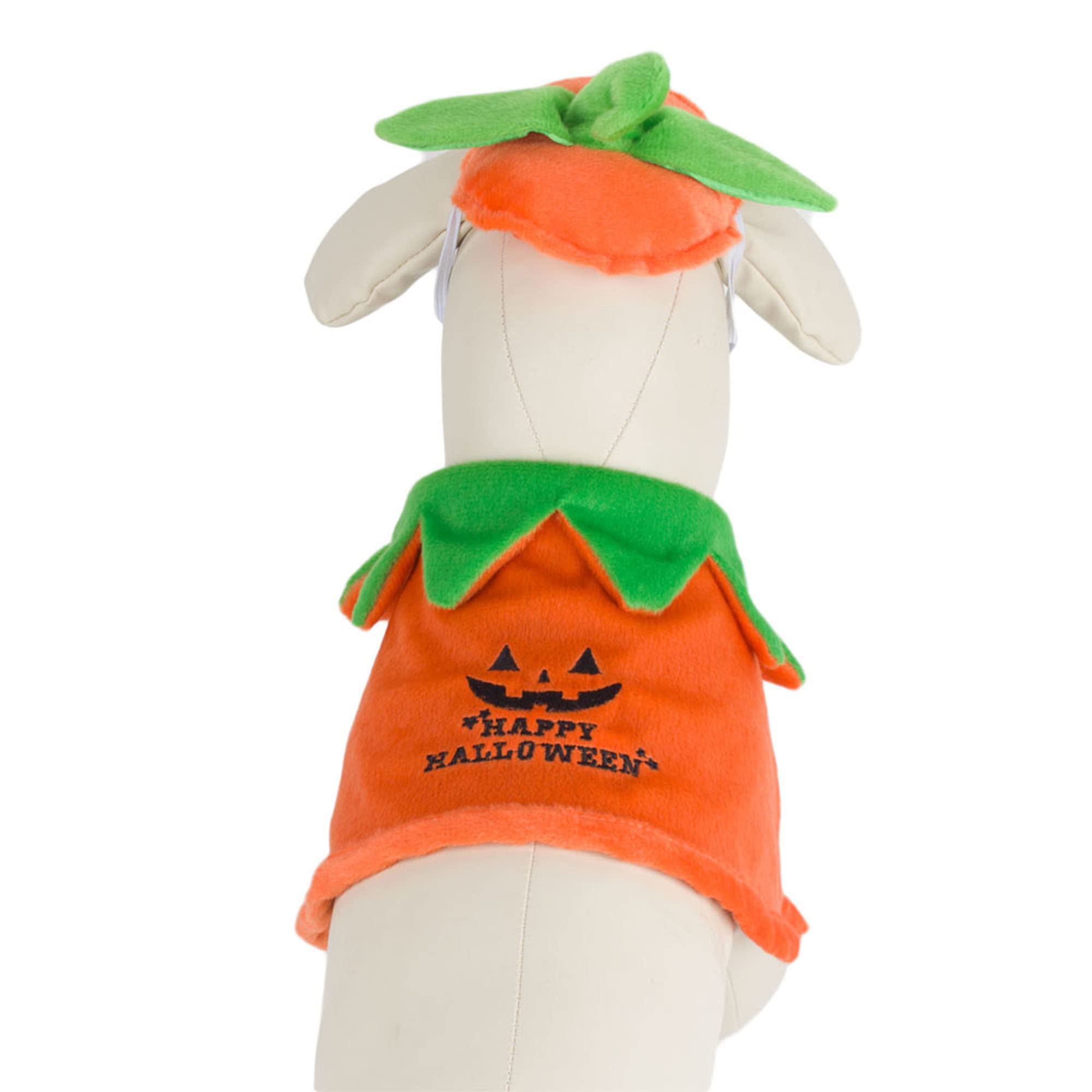 Adoggygo Halloween Dog Costumes Dog Halloween Pumpkin Cloak Hat Set Pet Halloween Pumpkin Costumes For Small Medium Dogs Pets (Pumpkin)