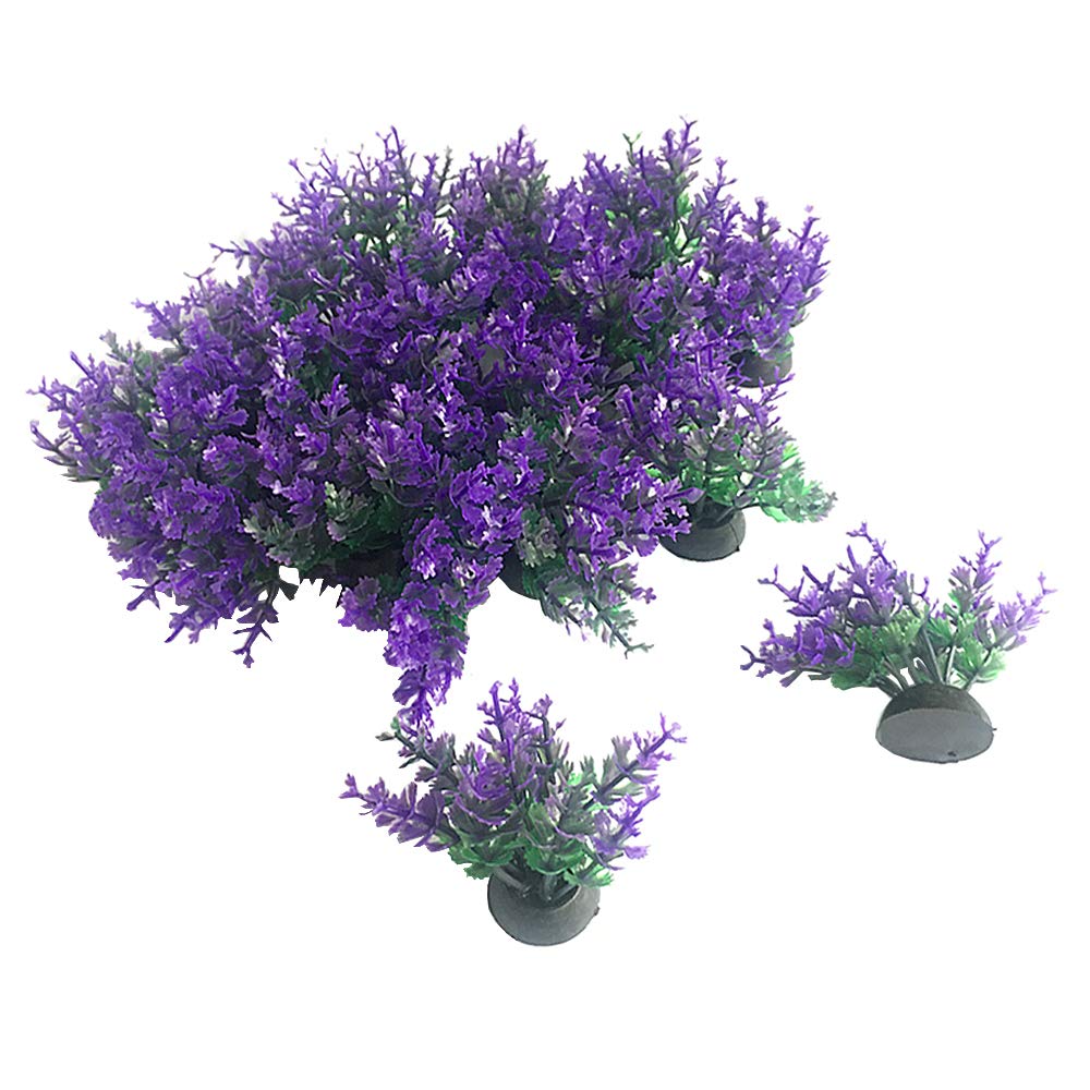 Smoothedo-Pets Aquarium Plants Fish Tank Decorations 20Pcs Small Size/1Inch Tall Plastic Artificial Plant Goldfish Waterscape Fi