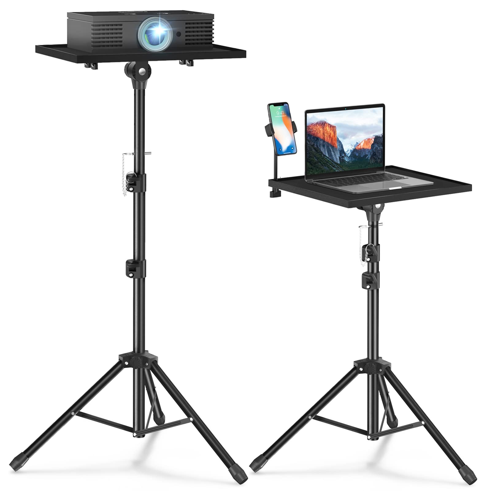 Facilife Projector Stand Tripod,Laptop Tripod Stand Adjustable Height 22 to 47 Inches, Multi-Purpose Projector Tripod Stand, Lap