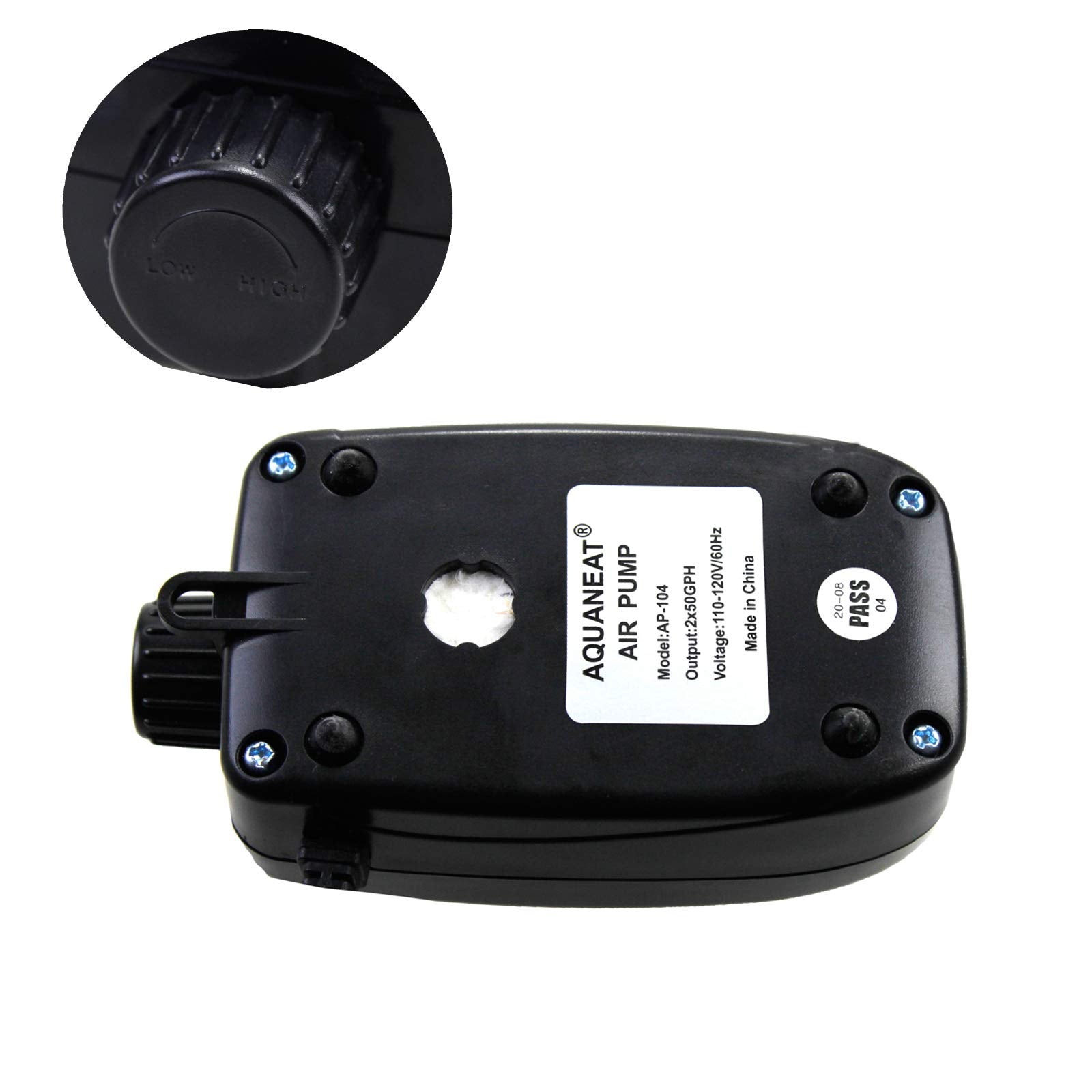 Aquaneat Aquarium Air Pump, 100Gph Adjustable Dual Outlets, Oxygen Aerator For 100 Gallon Fish Tank, Hydroponics Bubbler With Air Stones, Check Valves, Airline Tubing