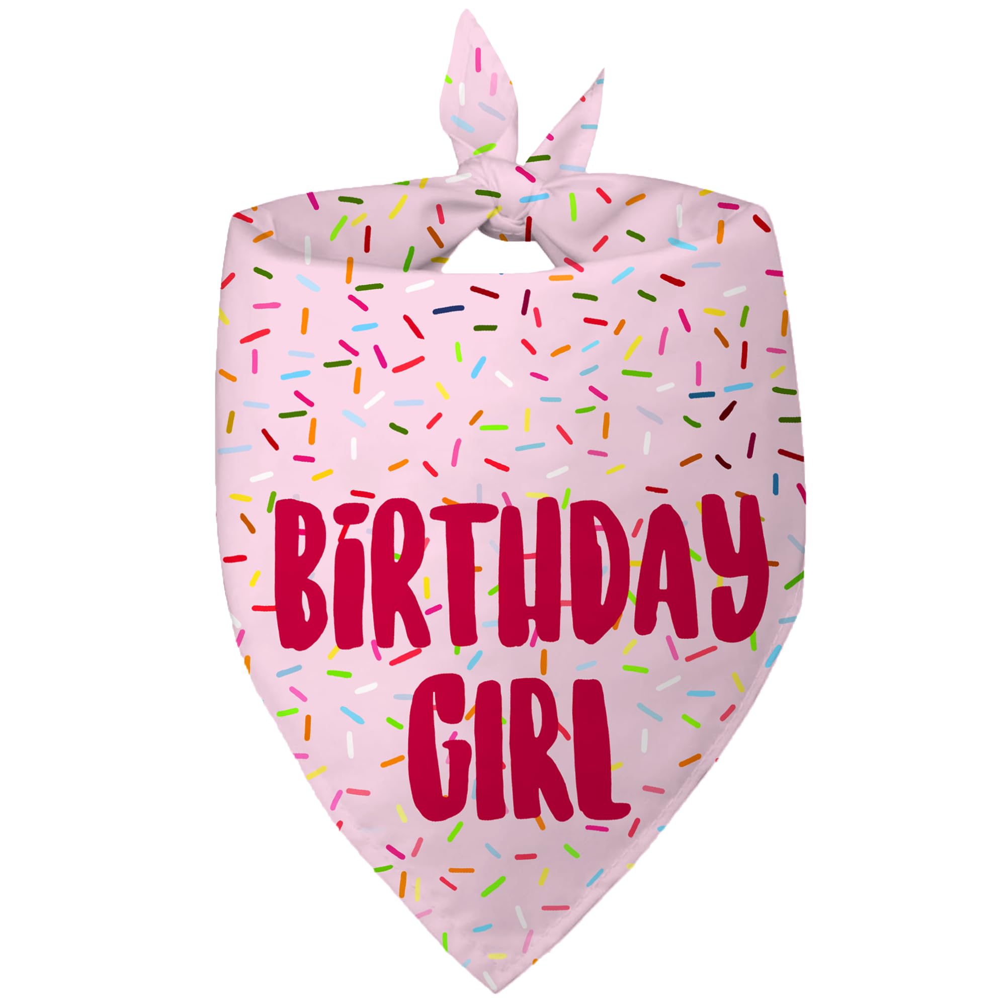 Birthday Girl Dog Bandanas 1 Pack, Pink Dog Scarfs For Girl, Hbd Pet Scarves For Birthday Party Decoration For Small Medium Larg