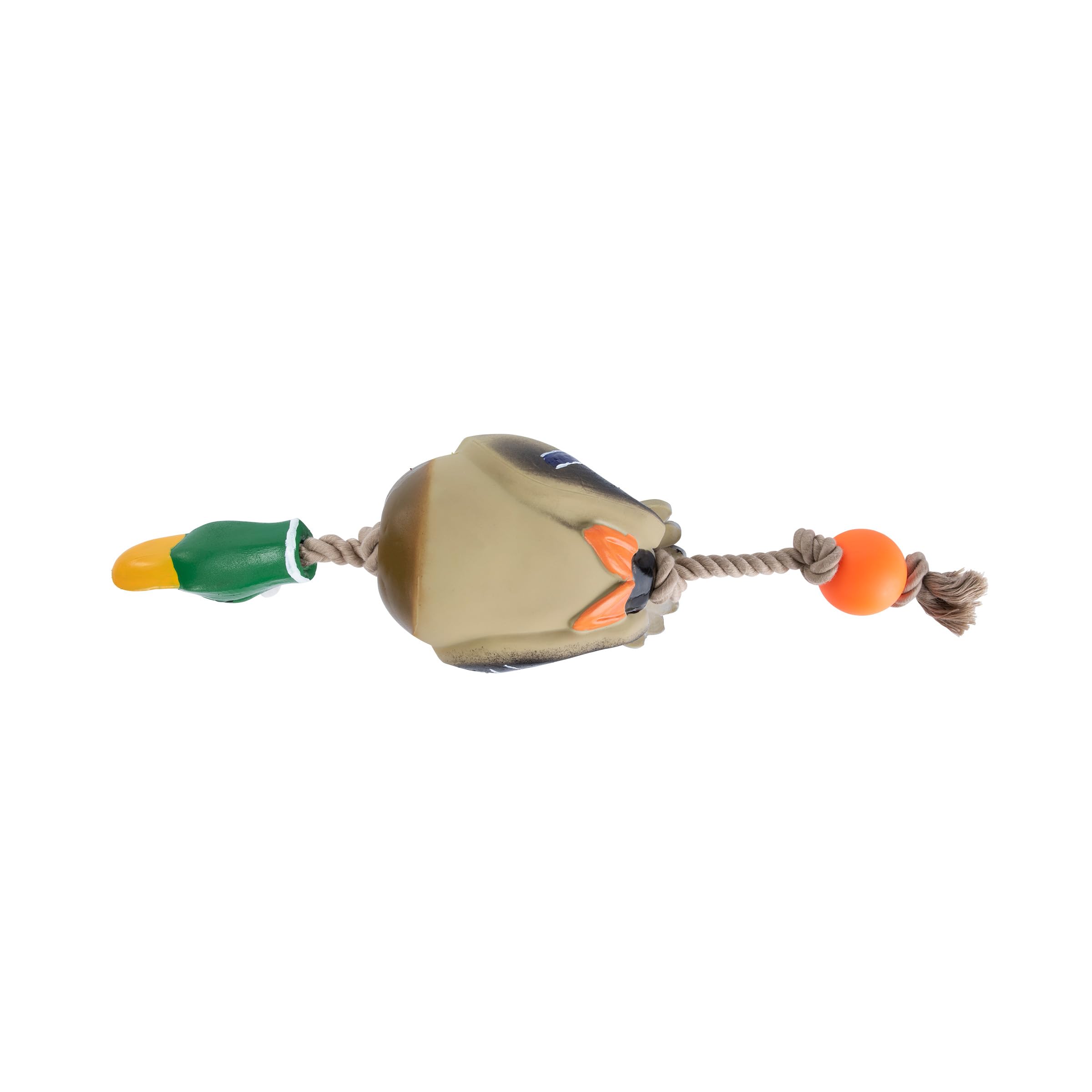 Browning Pet Toys, Durable Dog Toys for Tug and Fetch, Rubber Duck Rope Toy