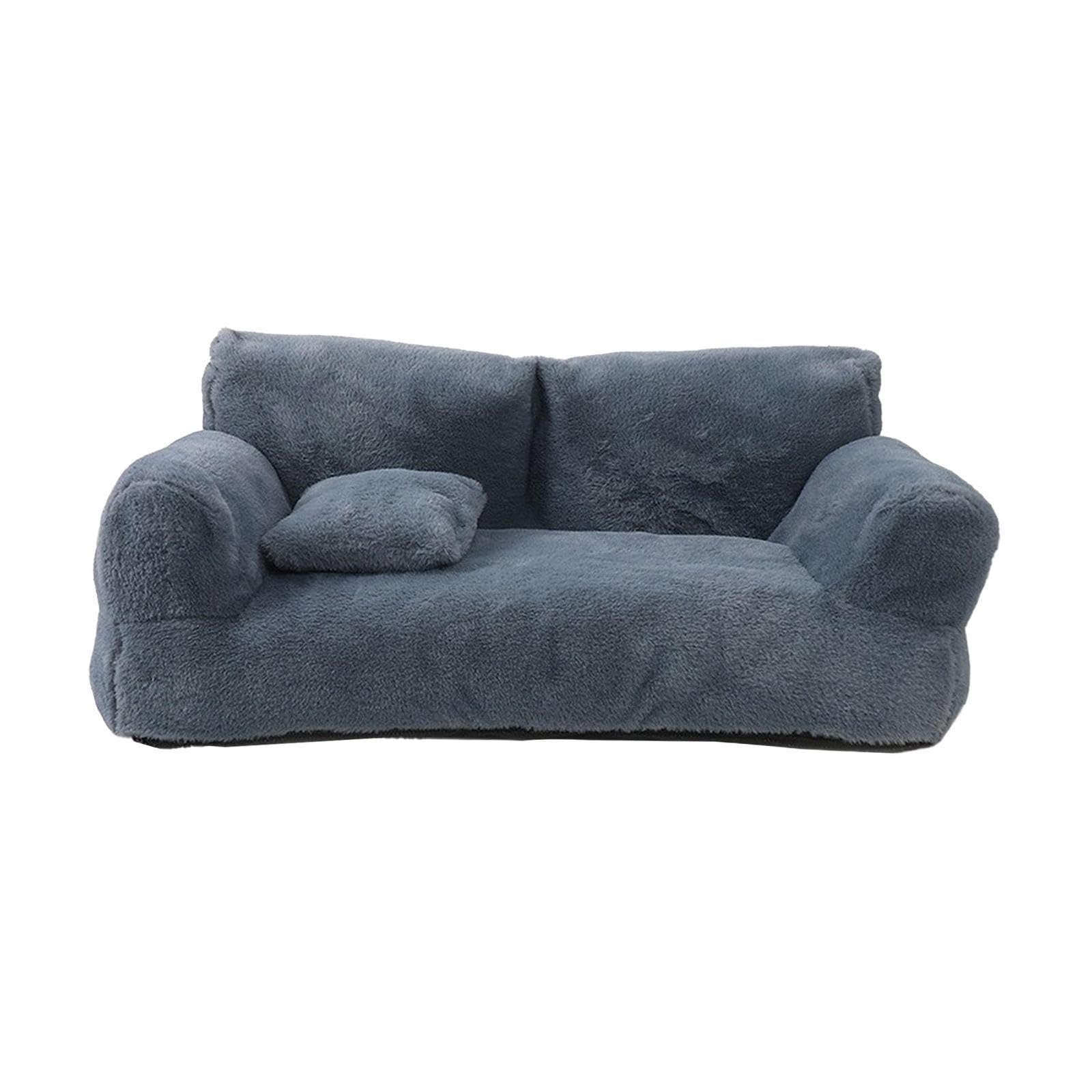 Urijx Dog Sofa Bed Soft Pet Furniture Lightweight with Removable Cover for Cat Dog Dark Gray Pet Supplies | Dog Supplies | Beds
