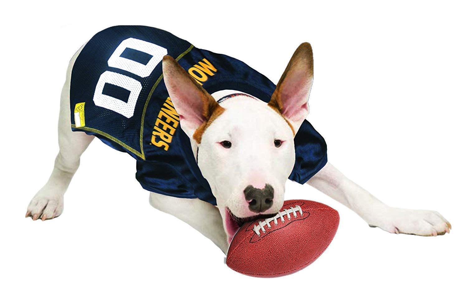 Pets First NCAA College West Virginia University Mountaineers Mesh Jersey for DOGS & CATS, Size Small, Licensed Dog Jersey with
