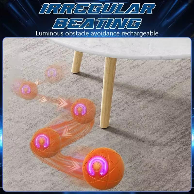 WLLEADG Shaky Ball Toy - Interactive, Vibrating Ball for Small, Medium & Large Dogs - USB Rechargeable (Orange)