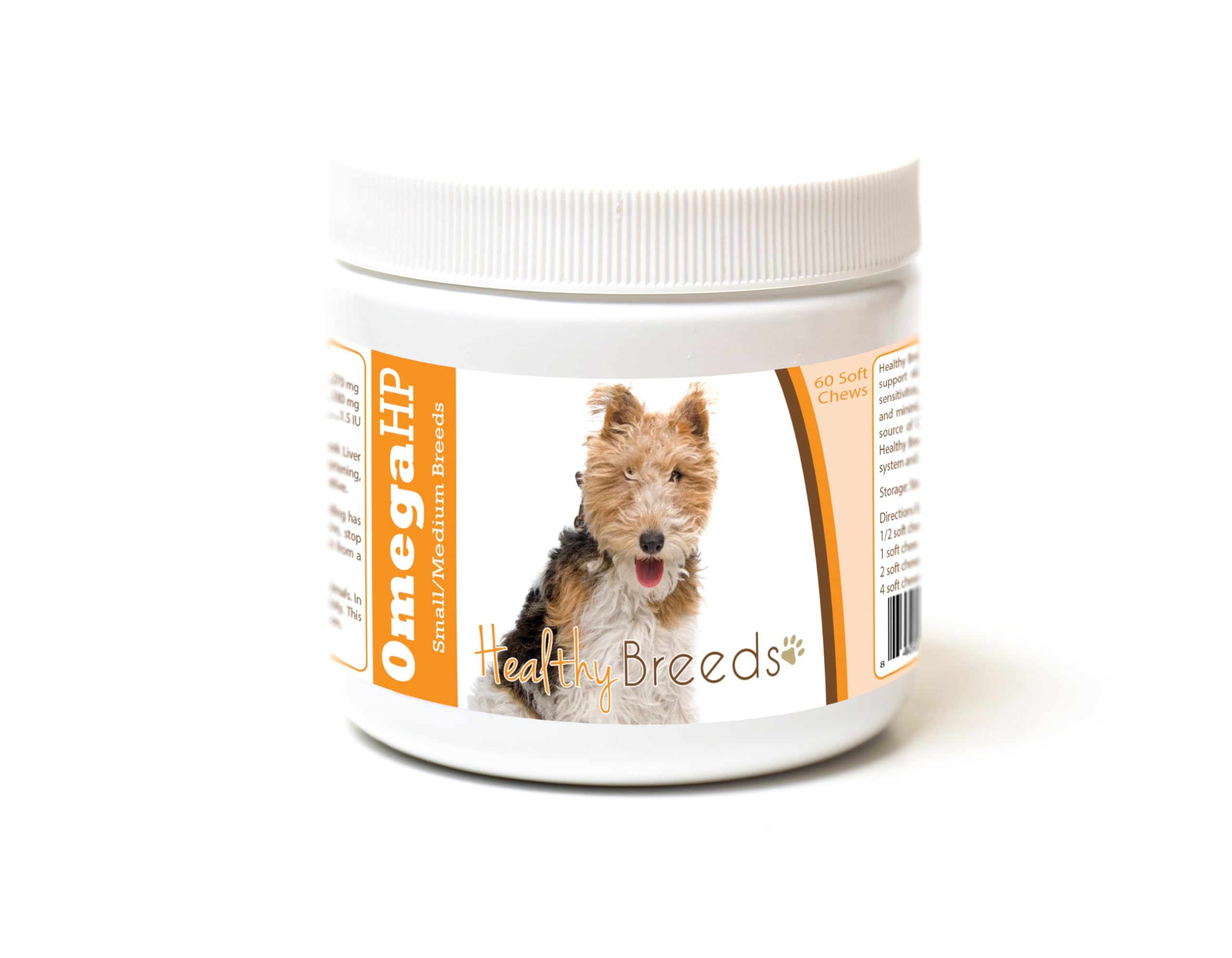 Healthy Breeds Wire Fox Terrier Omega HP Fatty Acid Skin and Coat Support Soft Chews 60 Count