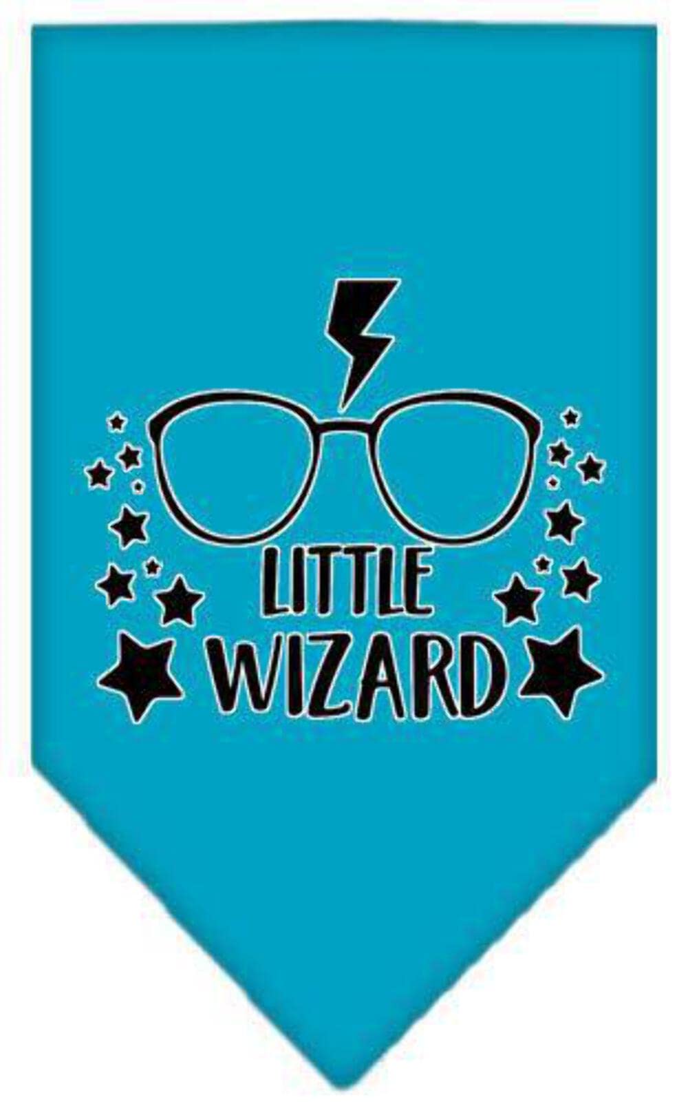 Mirage Pet Product Little Wizard Screen Print Bandana Turquoise Large