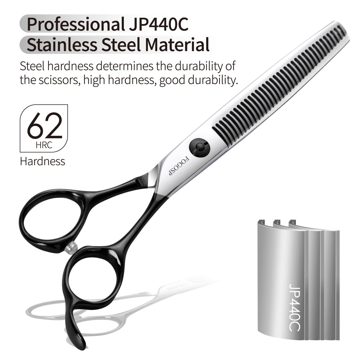 Fogosp Dog Thinning Shears For Grooming 36 Teeth 6.5'' Dog Blending Shears For Grooming Small Medium Dogs Professional Pet Thinn