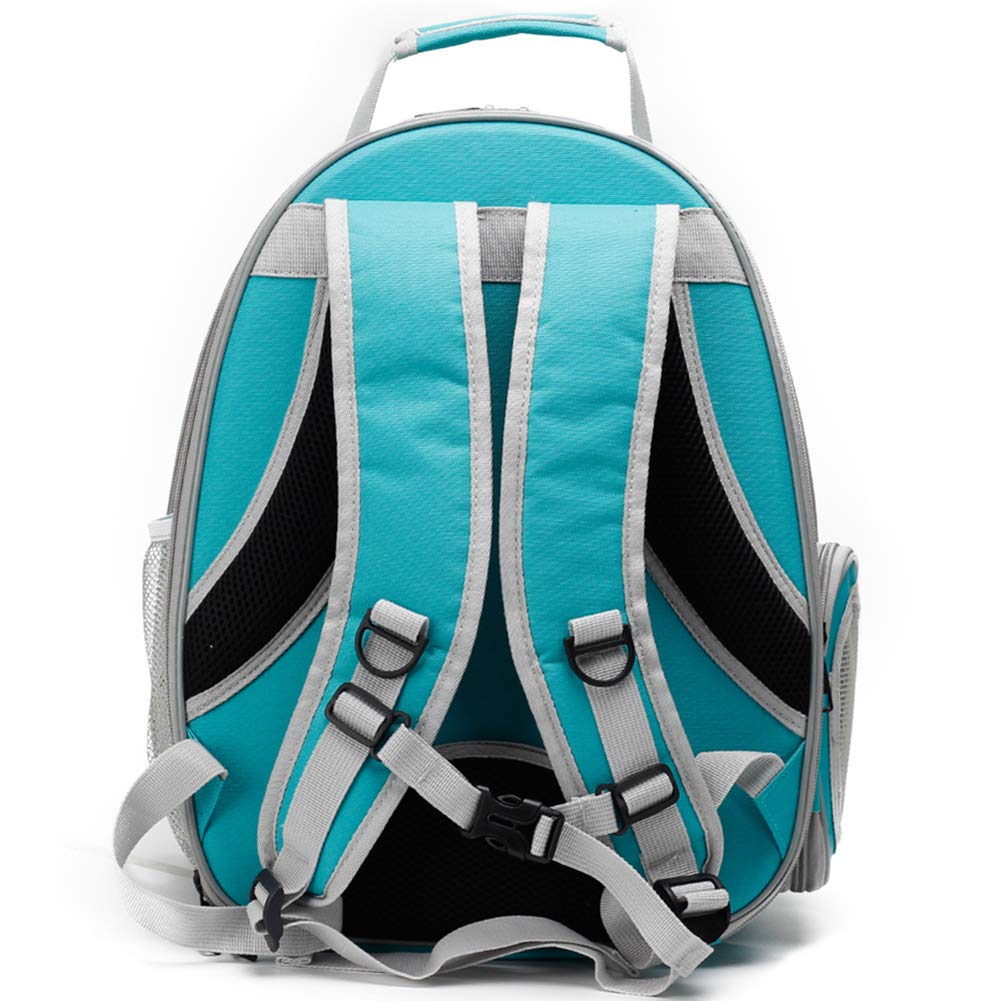 halinfer Front Expandable Cat Backpack Carrier, Large, Green, Fits up to 20 lbs, Space Capsule Bubble Window