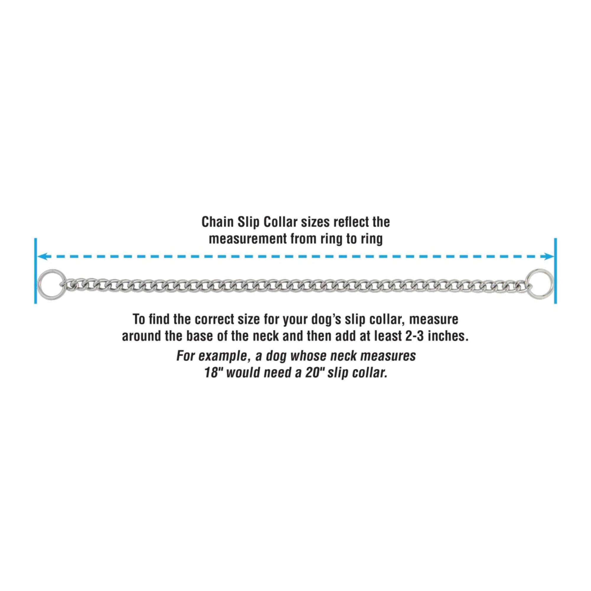 Terrain D.O.G. Chain Slip Collar, Chrome Plated, 3.5Mm X 20'