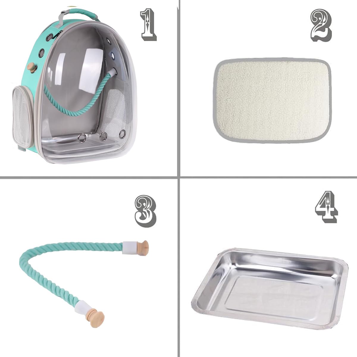 Bird Travel Backpack Carrier, Clear Bubble Window Transport Backpack For Birds, Space Capsule Astronaut Liked Vet Carry School B