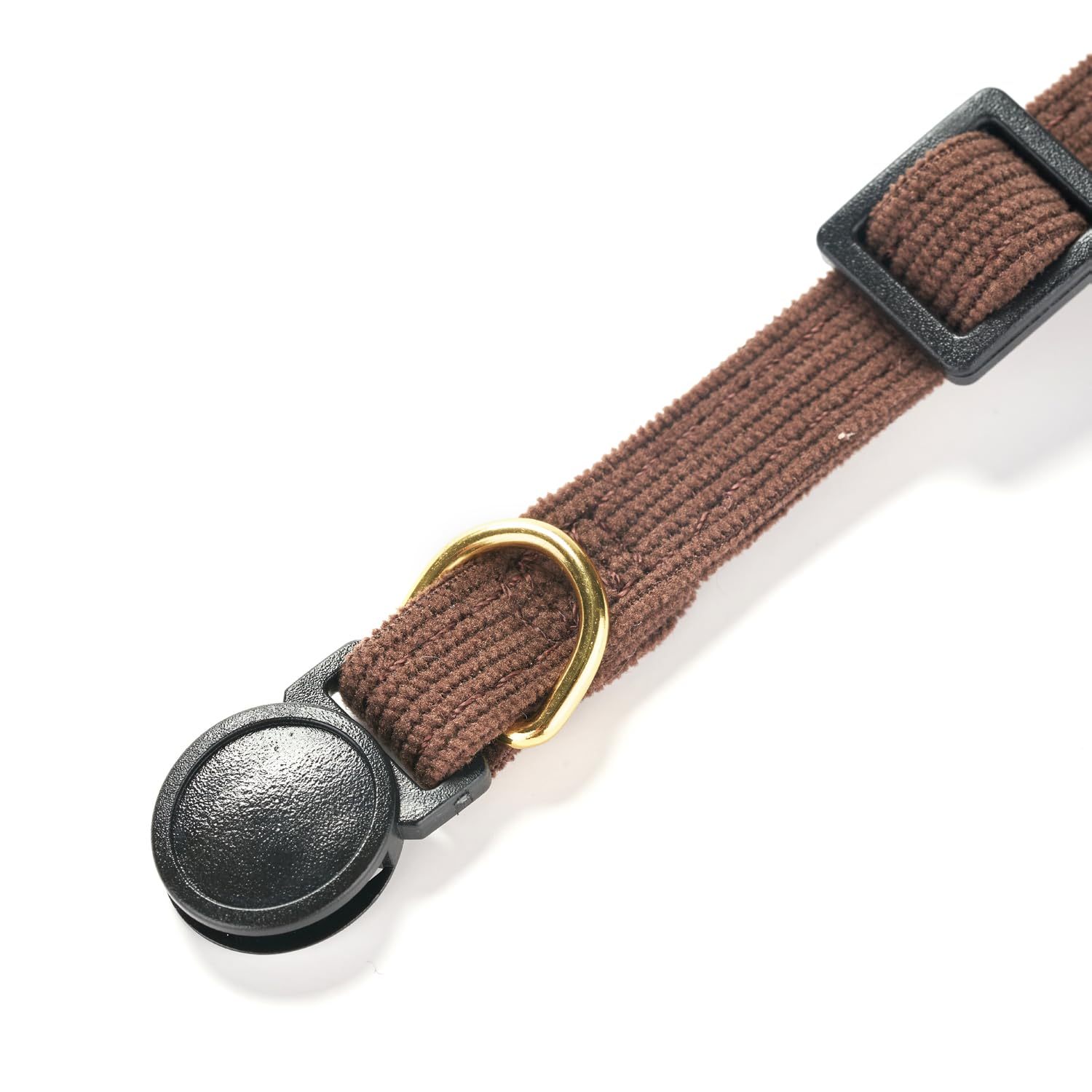 Petiry Soft Corduroy Cat Collar, Plaid Pattern, With Bell And Bowtie, Safety Breakaway Clasp, Adjustable For Kitten And Cats Bro