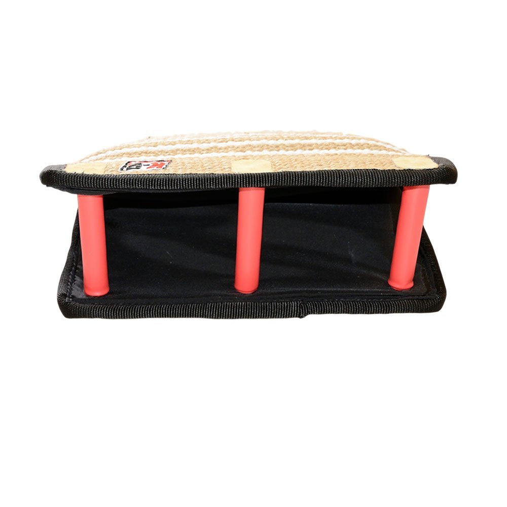 3 Handle Targeting Jute Bite Wedge Tug Toy Redline K9