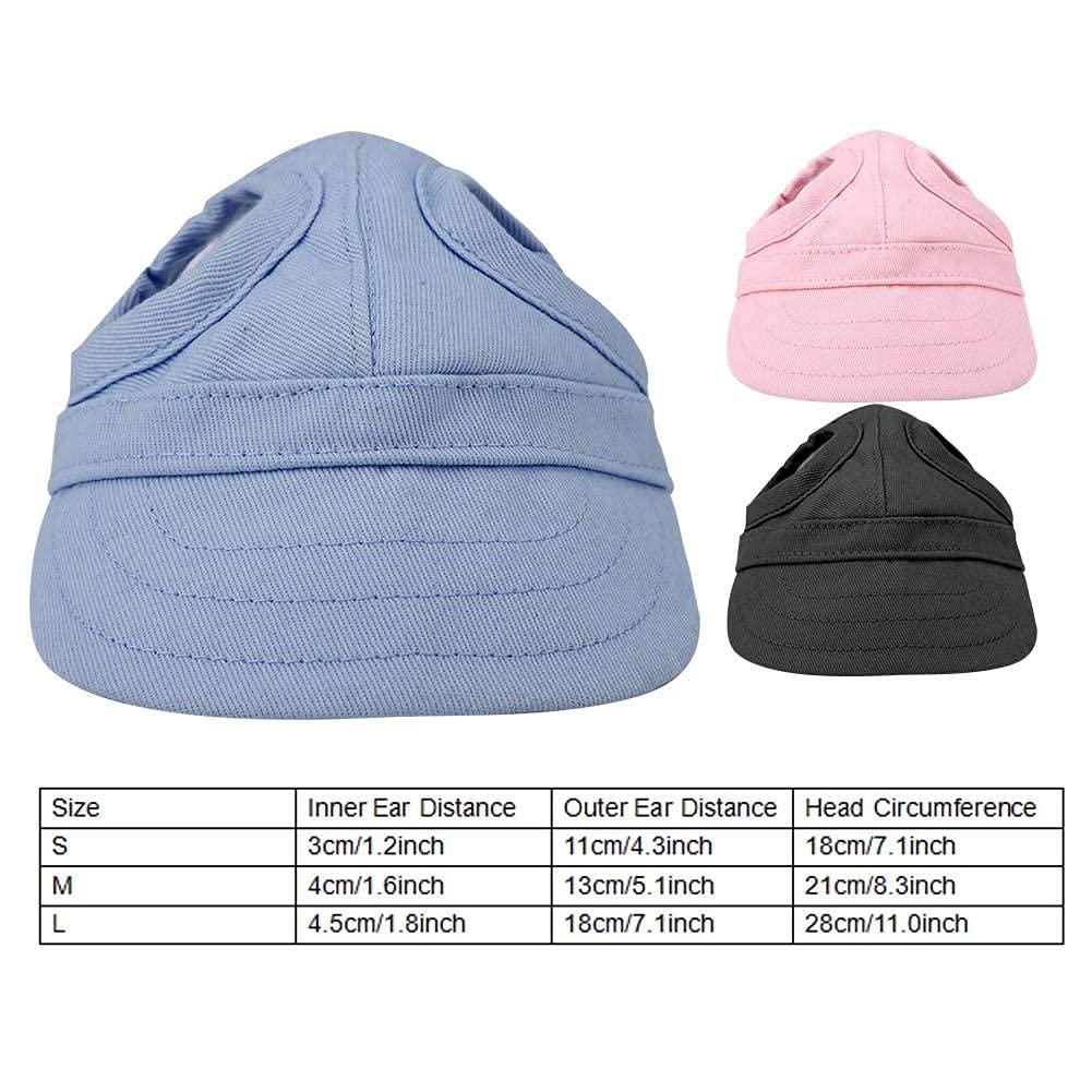 Fdit Pet Dog Sun Protection Visor Hat With Adjustable Strap Sport Hat (M)
