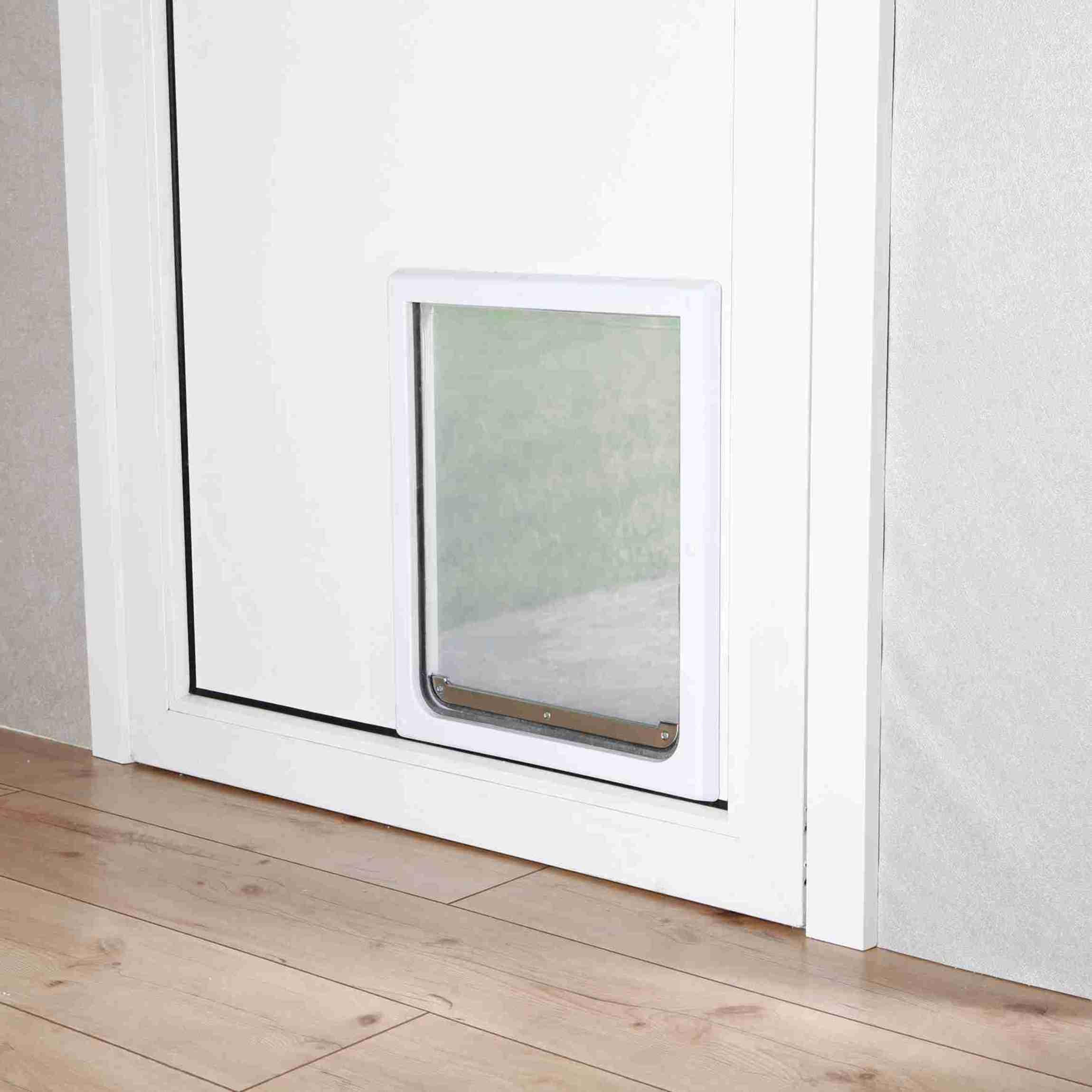 Trixie Pet Products 2-Way Locking Dog Door, Medium To X-Large Dogs, White