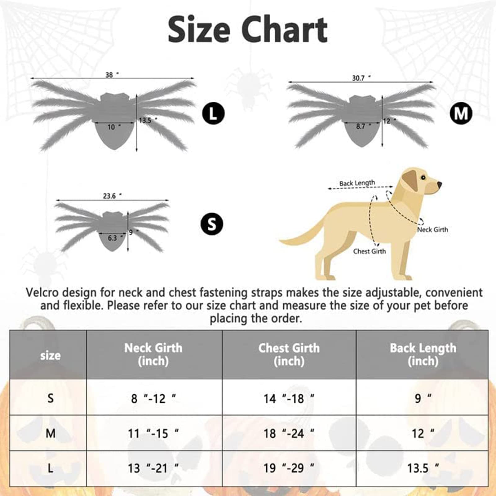 Rypet Pet Spider Costume - Halloween Spider Costume For Cats And Small To Medium Dogs Halloween Party Dress Up Festival Decorati