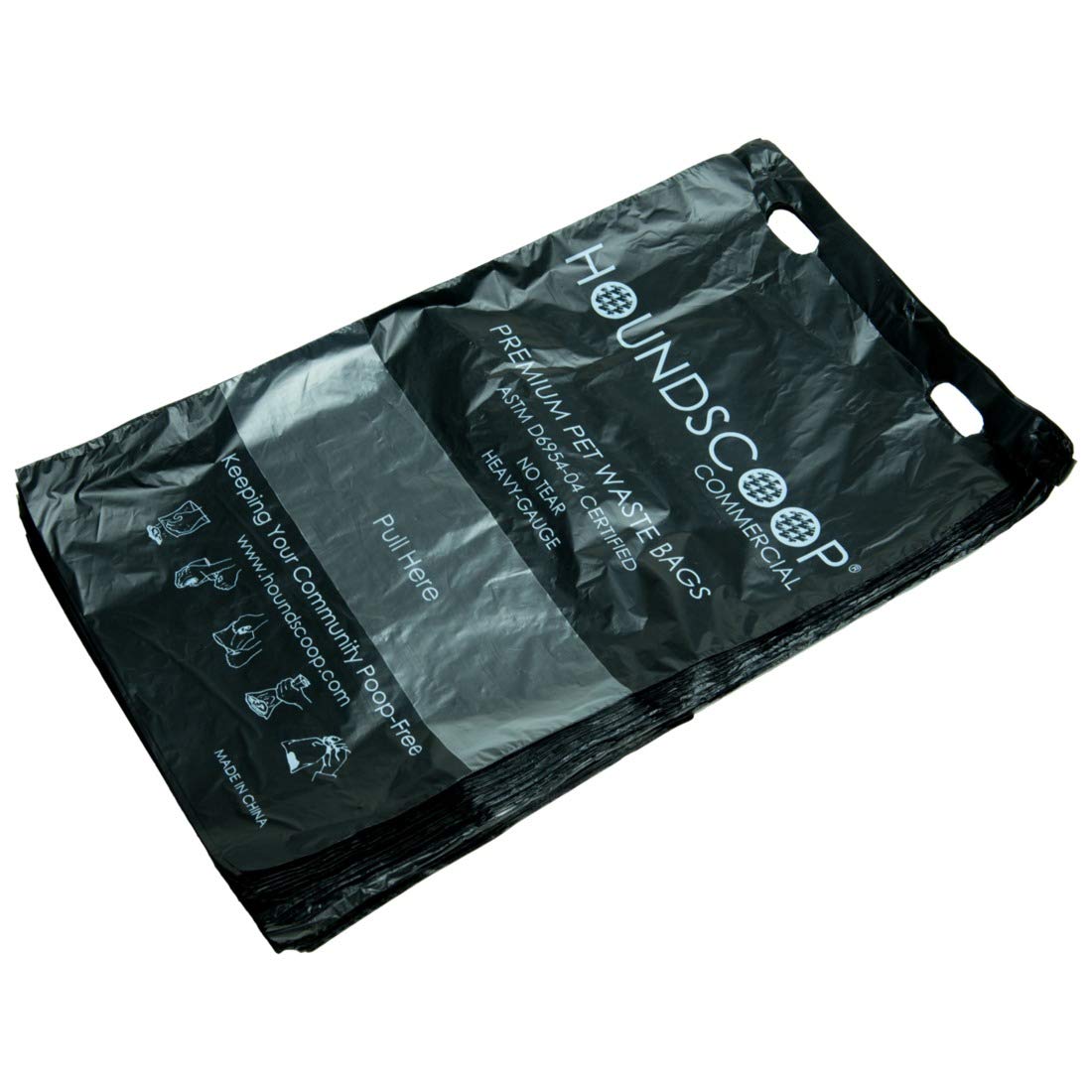 Houndscoop Case Of 3200 Pull-Strap Header Pet Waste Bags, 32 Header Packs Of 100 Bags, Commercial Dog Waste Station Bags Hoa, Re