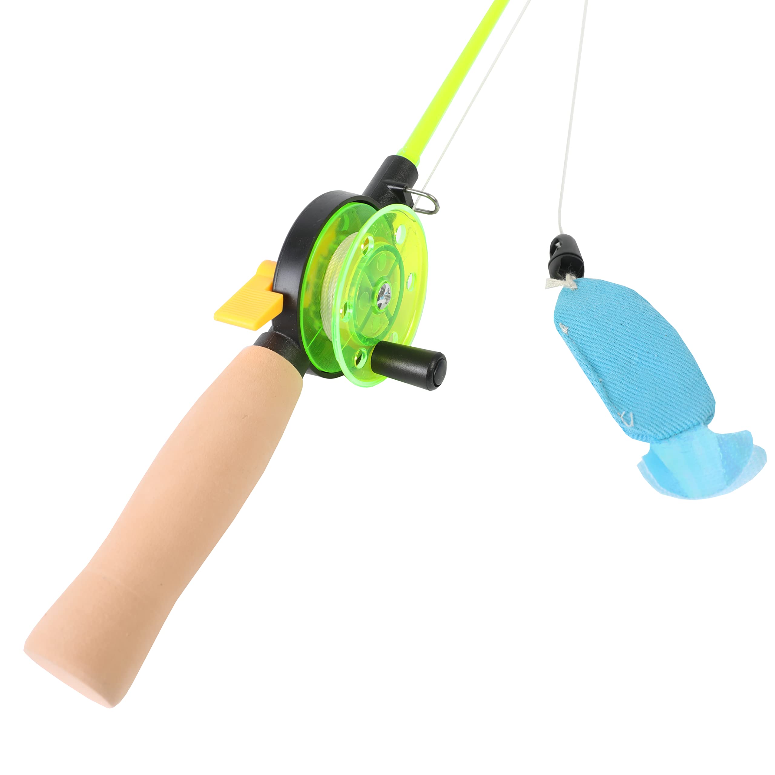 Ourpet'S Go Fish Cat Fishing Pole Toy With Catnip Fish Teaser And Rod Interactive Cat Wand Toys For Indoor Cats