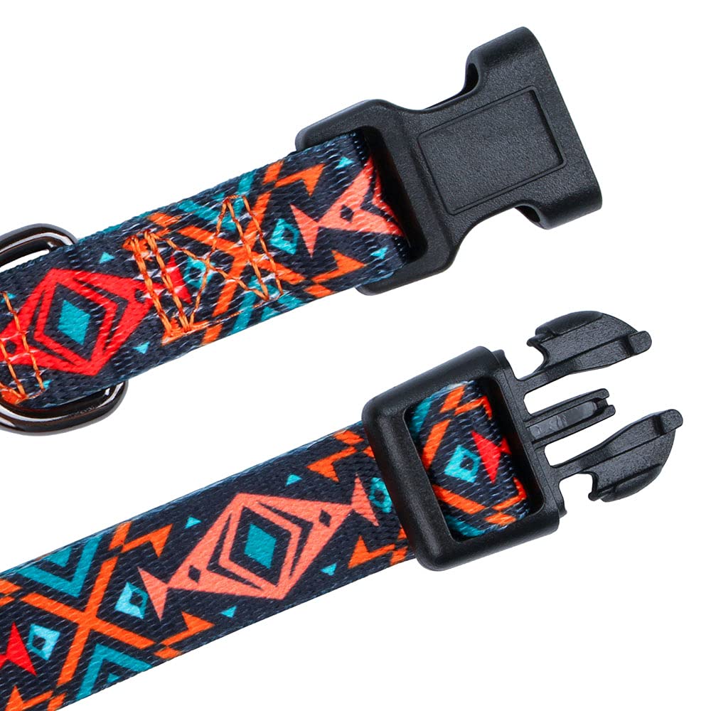 Rhea Rose Tribal Dog Collar Aztec Pattern Adjustable Collars Large