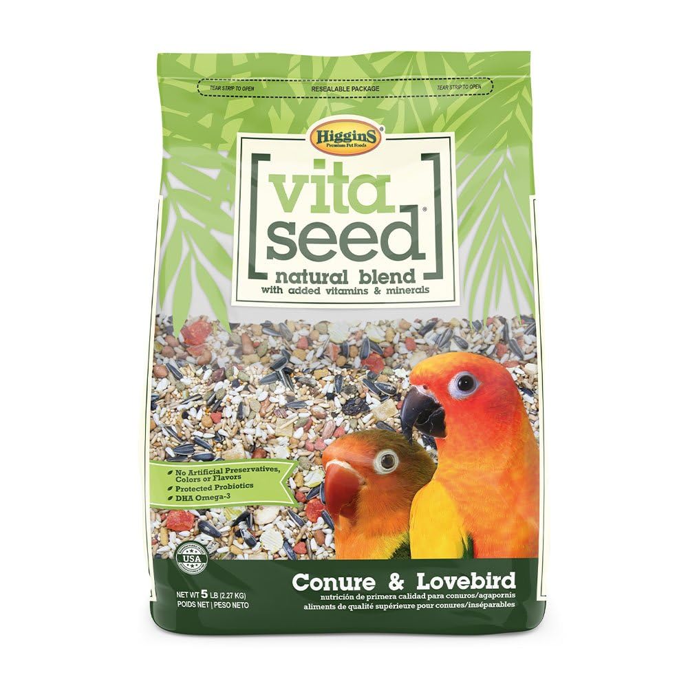 Higgins 466149 Vita Seed Conure-Lovebird 5Lb (1 Pack), One Size