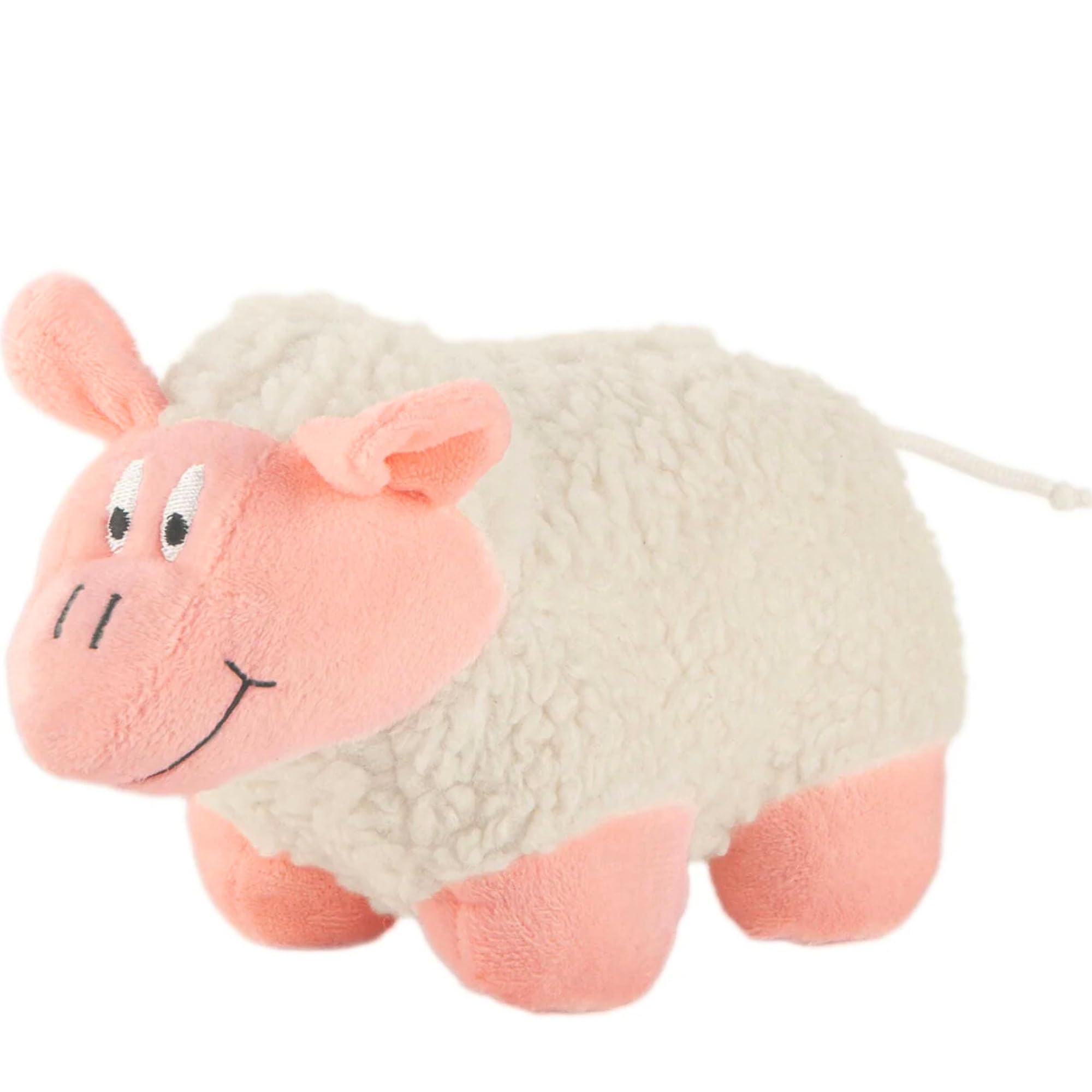 Jeffers Pet Plush Dog Toy With Squeaker, Fleecy Lamb 9' - Soft Crinkle Fabric, Safe & Durable, Healthy Fun For Small & Medium D